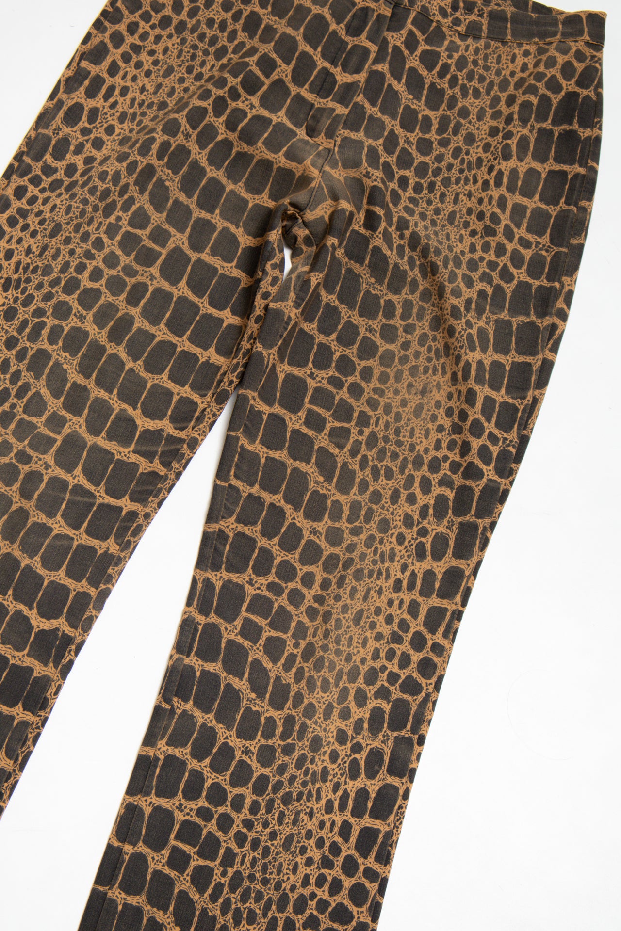 #188 high rise croc print pants | c. 160 | size 6