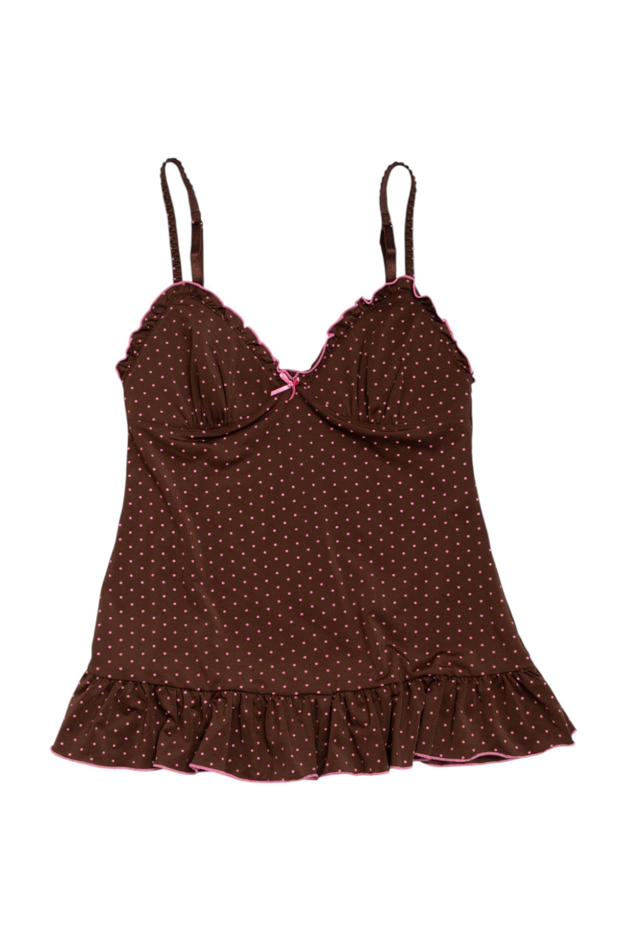 #87 Rampage Polkadot Brown Cami | C.154 | Size 8