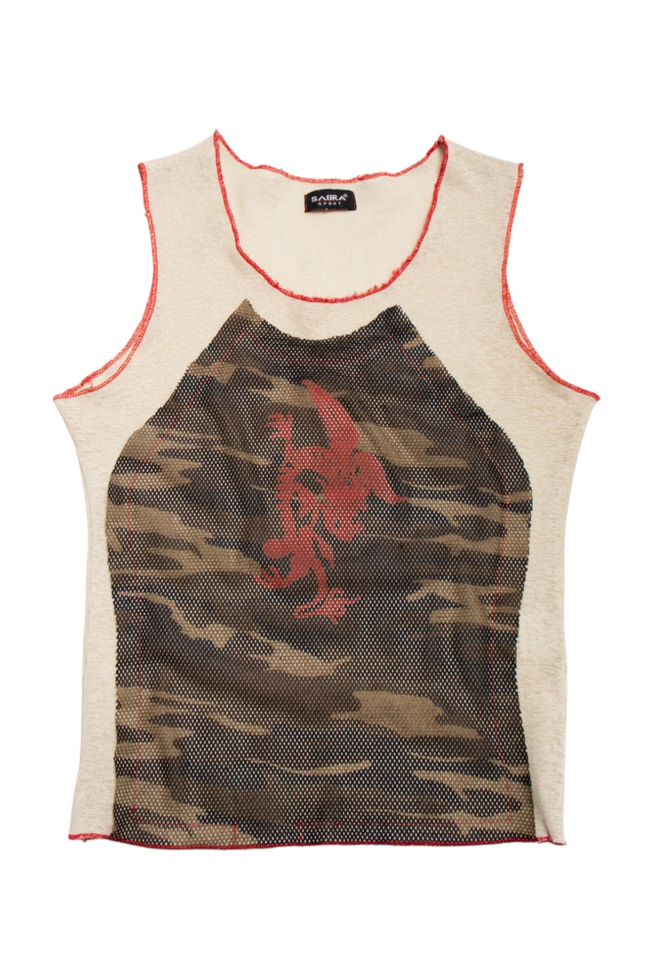 #200 camo patch tank top | c. 159 | size 8