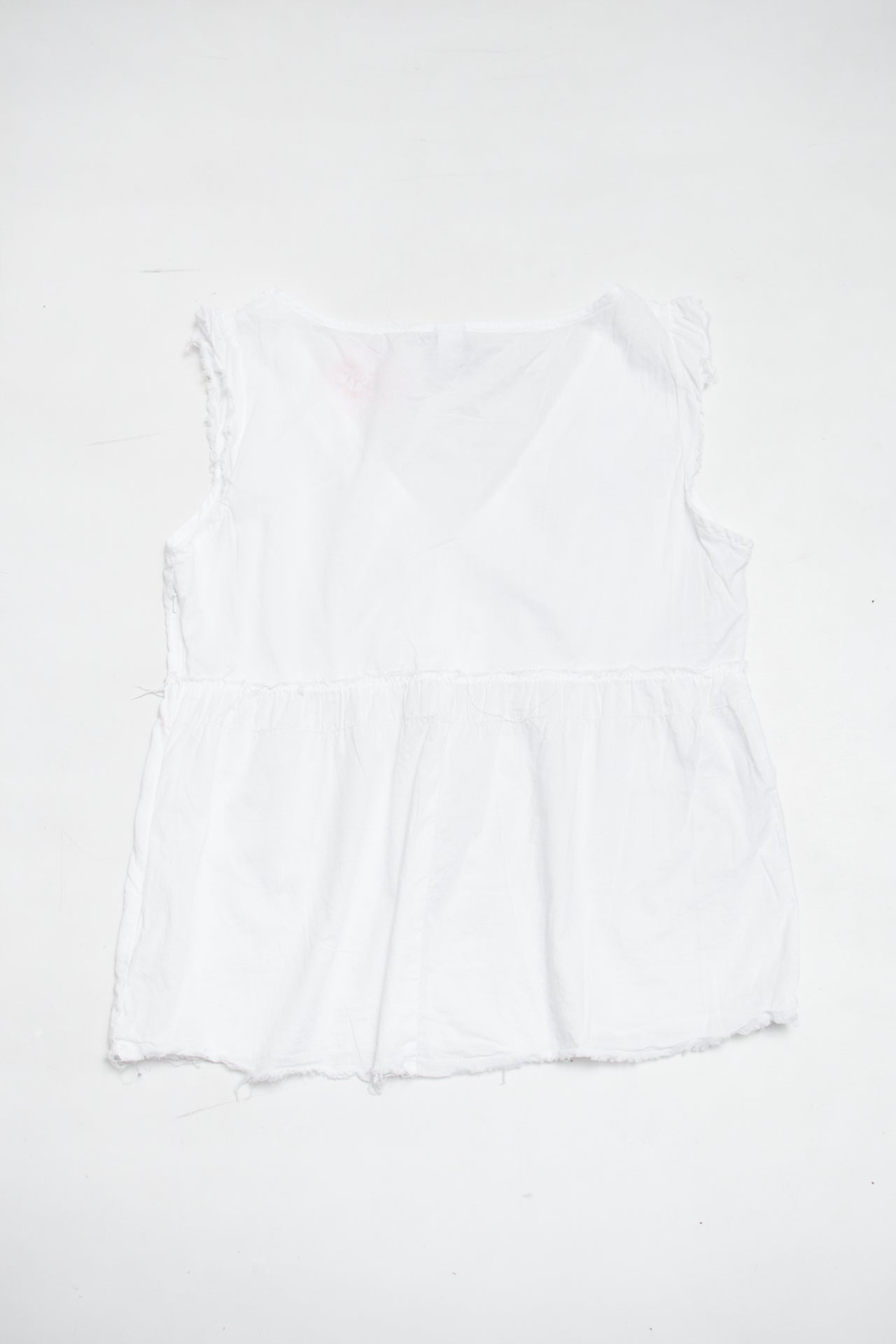 #206 Gap cotton ruched trim white top | c. 160 | size 8