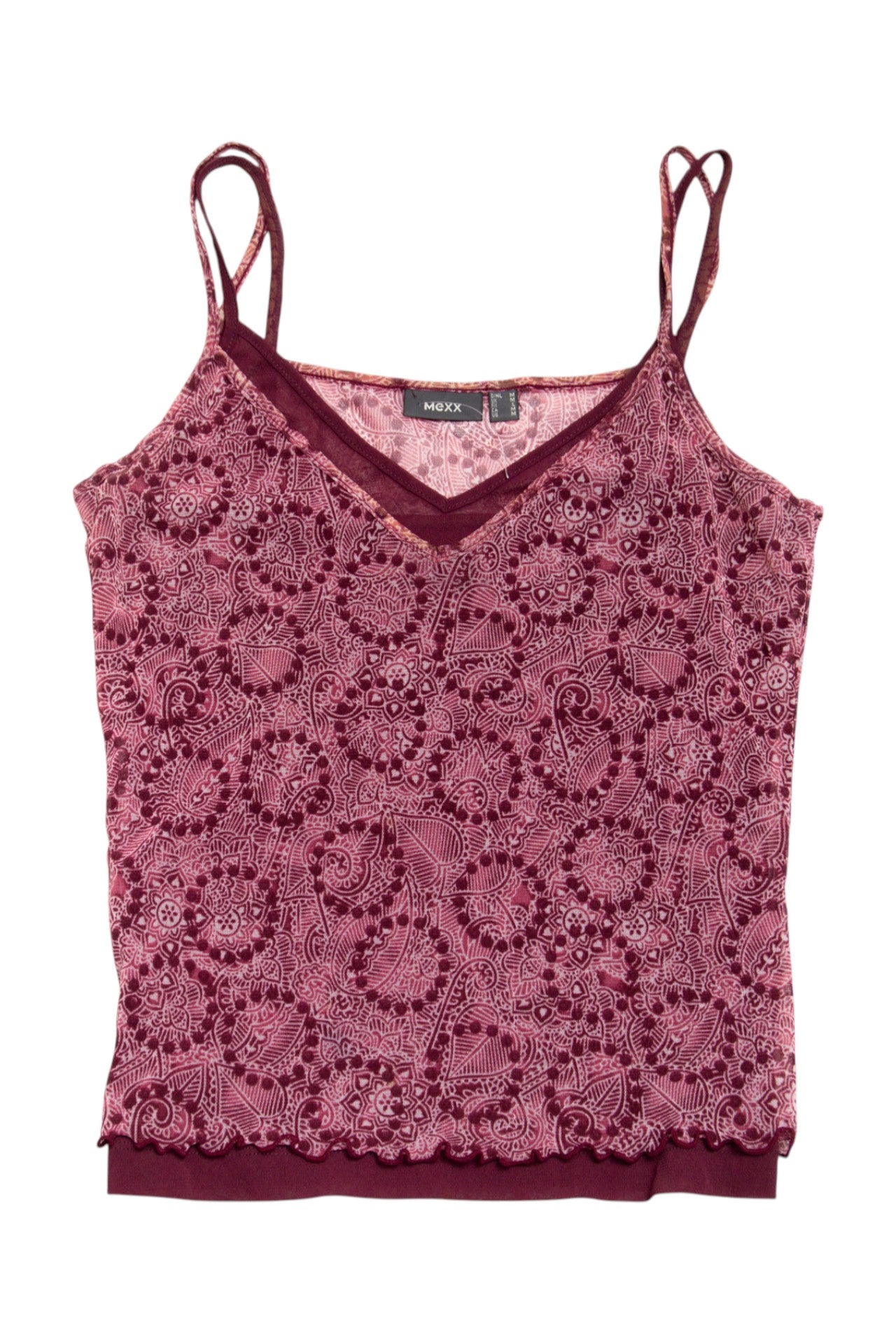 #207 Mexx patterned double layered mesh tank | c. 160 | size 8