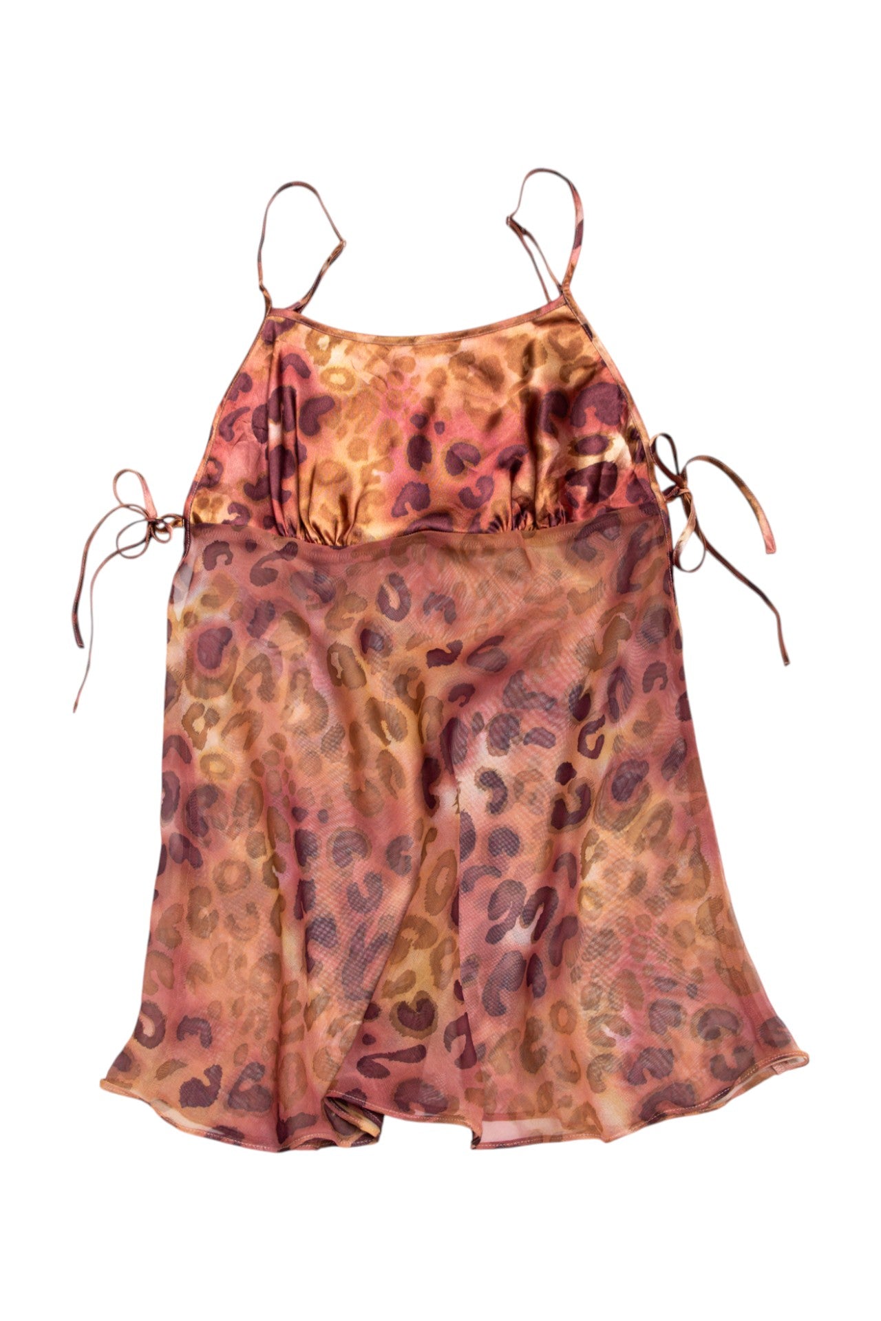 #208 Leopard print mesh and satin cami | c. 160 | size 8