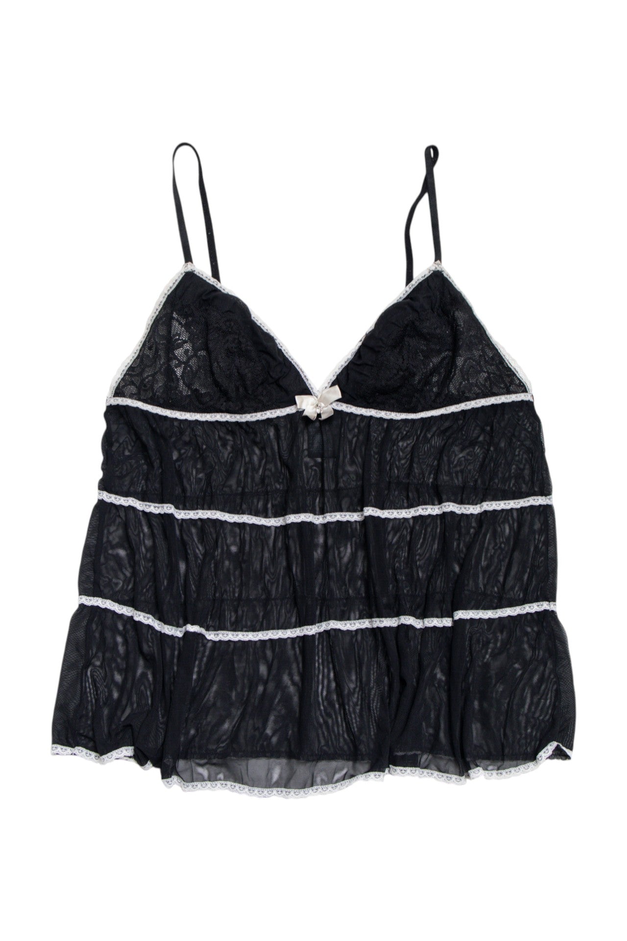 #213 black lace baby doll top | c. 160 | size 8/10