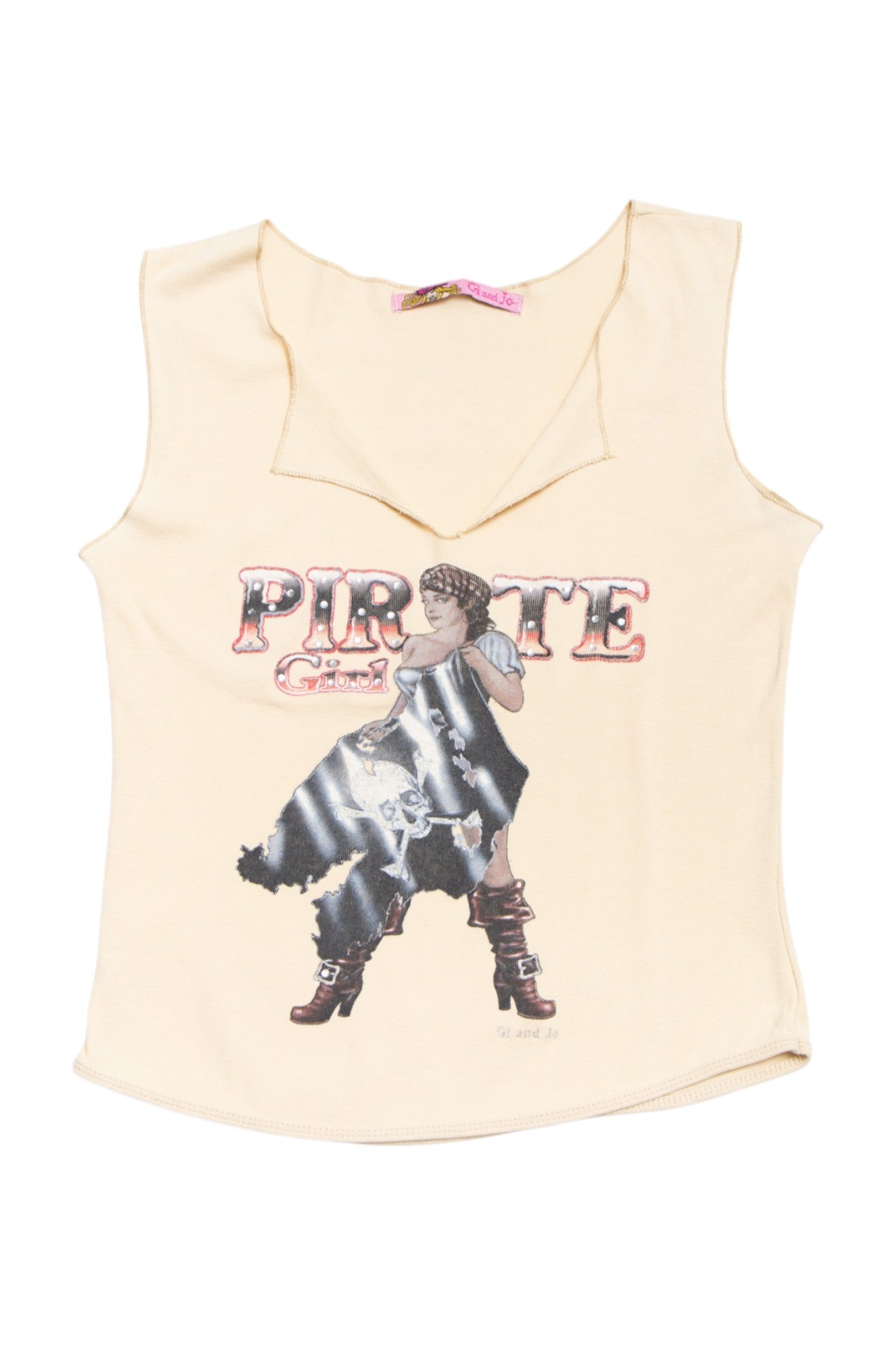 #215 rhinestoned pirate girl tank | c. 160 | size 6/8