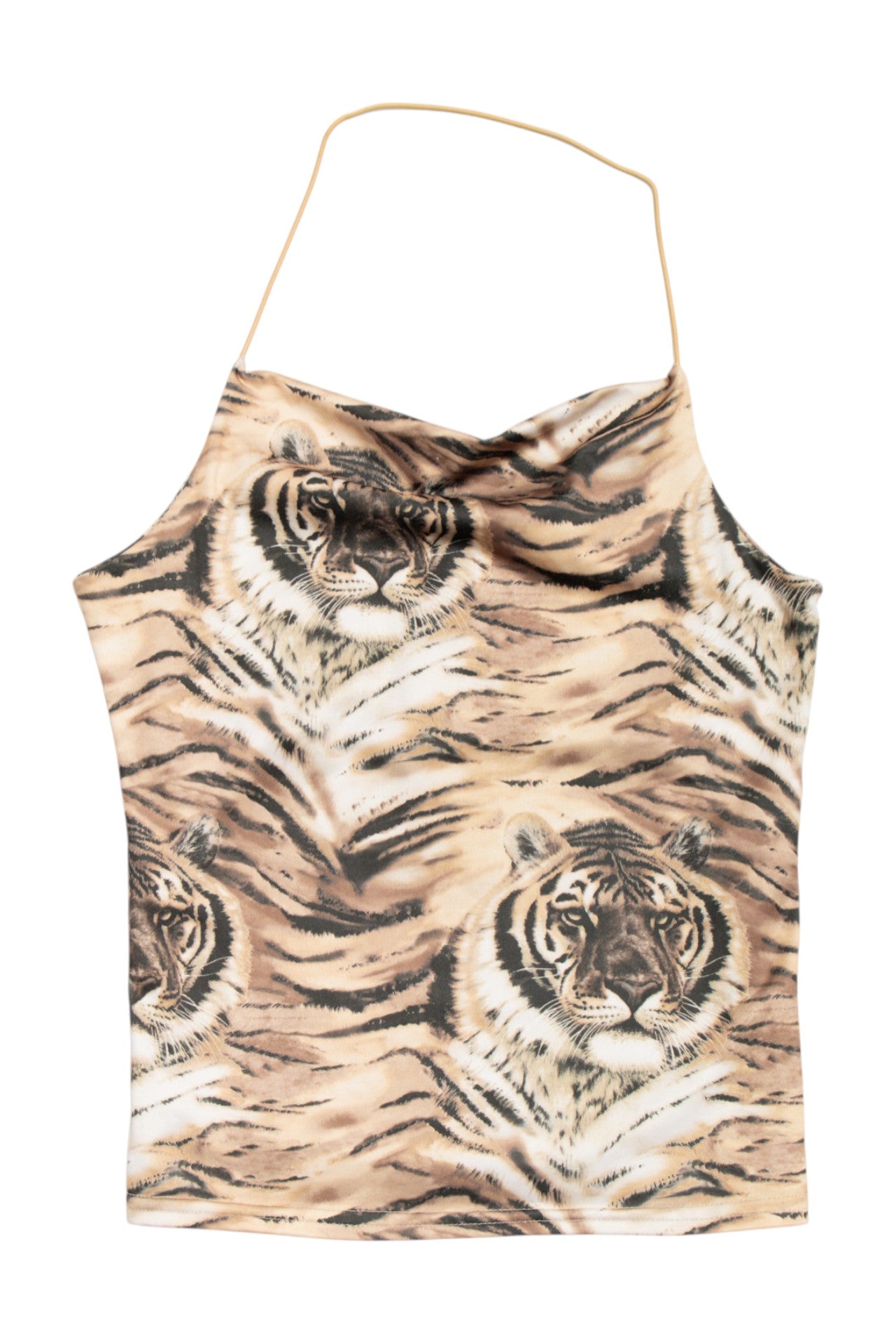 #216 tiger print halter top | c. 160 | size 8/10