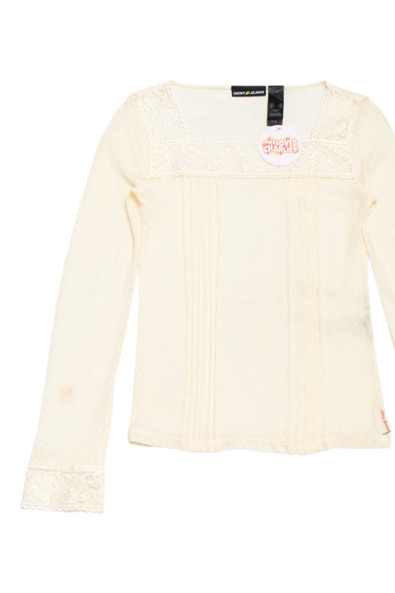 #218 DKNY cream lace top | c. 160 | size 8
