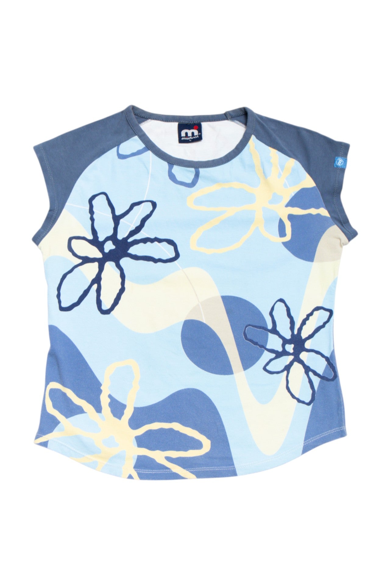 #219 floral blue/yellow baby tee | c. 160 | size 10/12