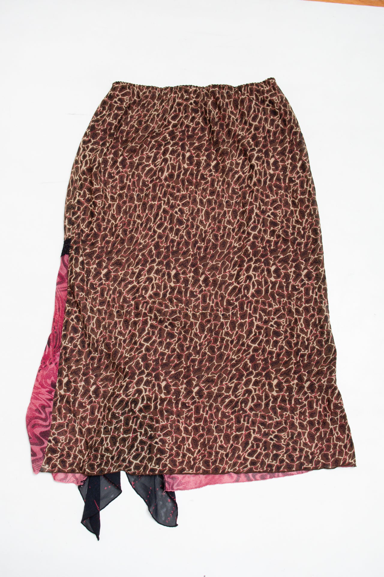 #227 Leopard print two toned midi skirt | c. 160 | size 8/10