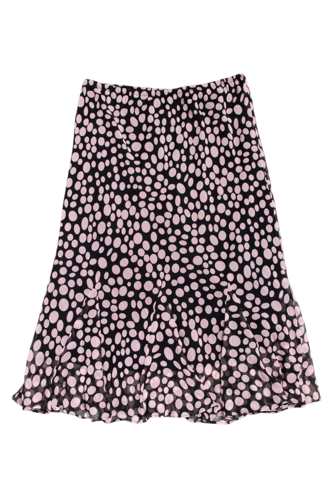 #235 lined mesh polka dot midi skirt | c. 160 | size 10/12