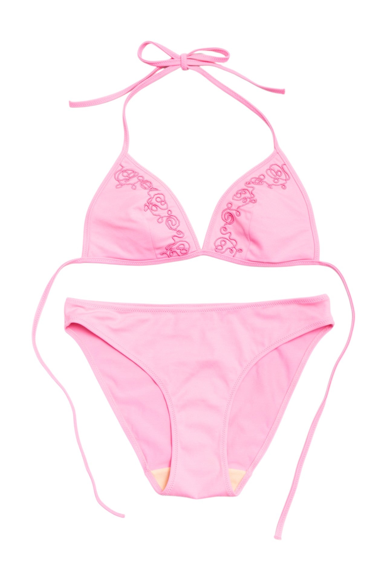 #01 Embroidered pink bikini set | c. 161 | size 8