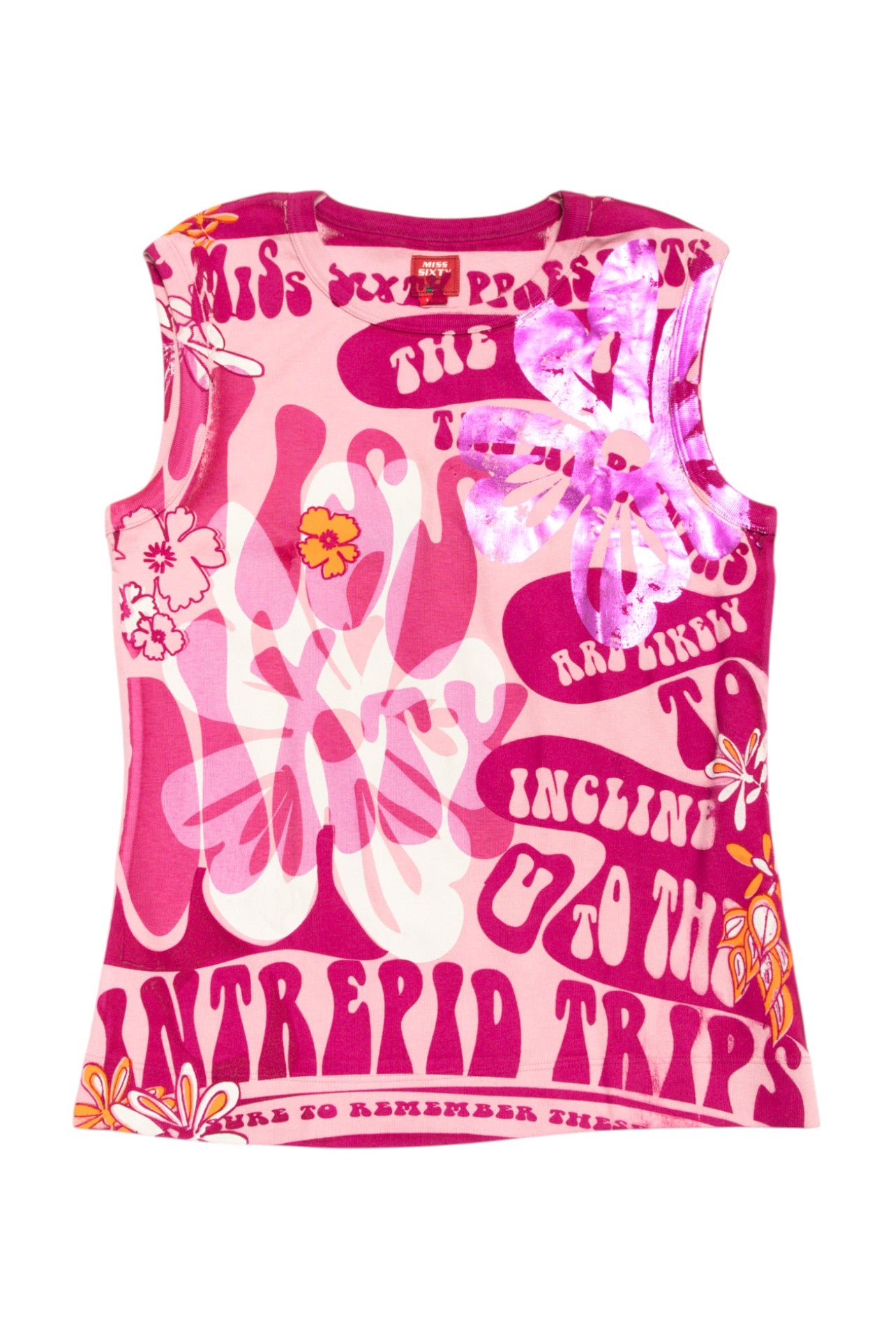 #19 Miss Sixty shimmer tropical print tank | c. 161 | size 10