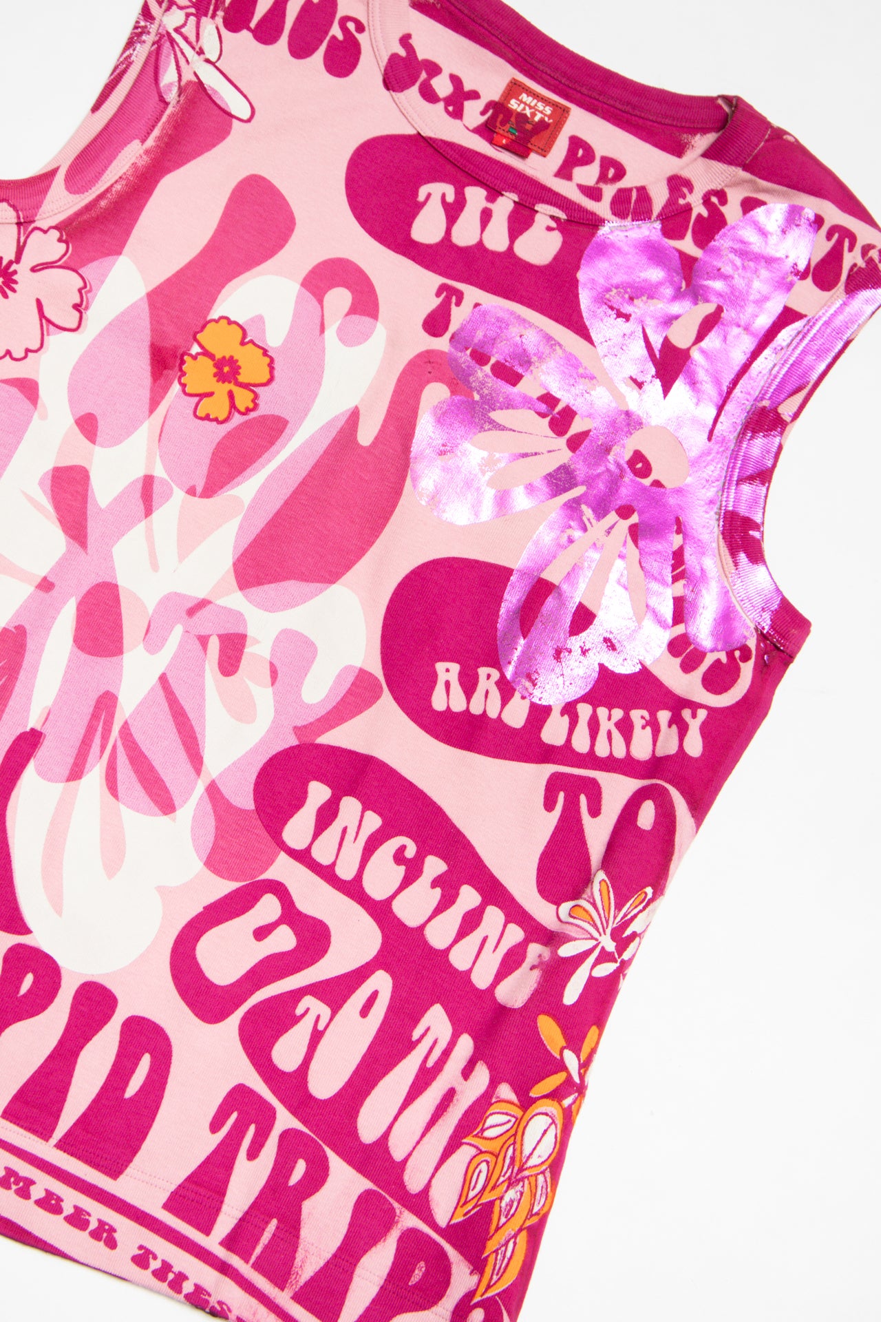 #19 Miss Sixty shimmer tropical print tank | c. 161 | size 10
