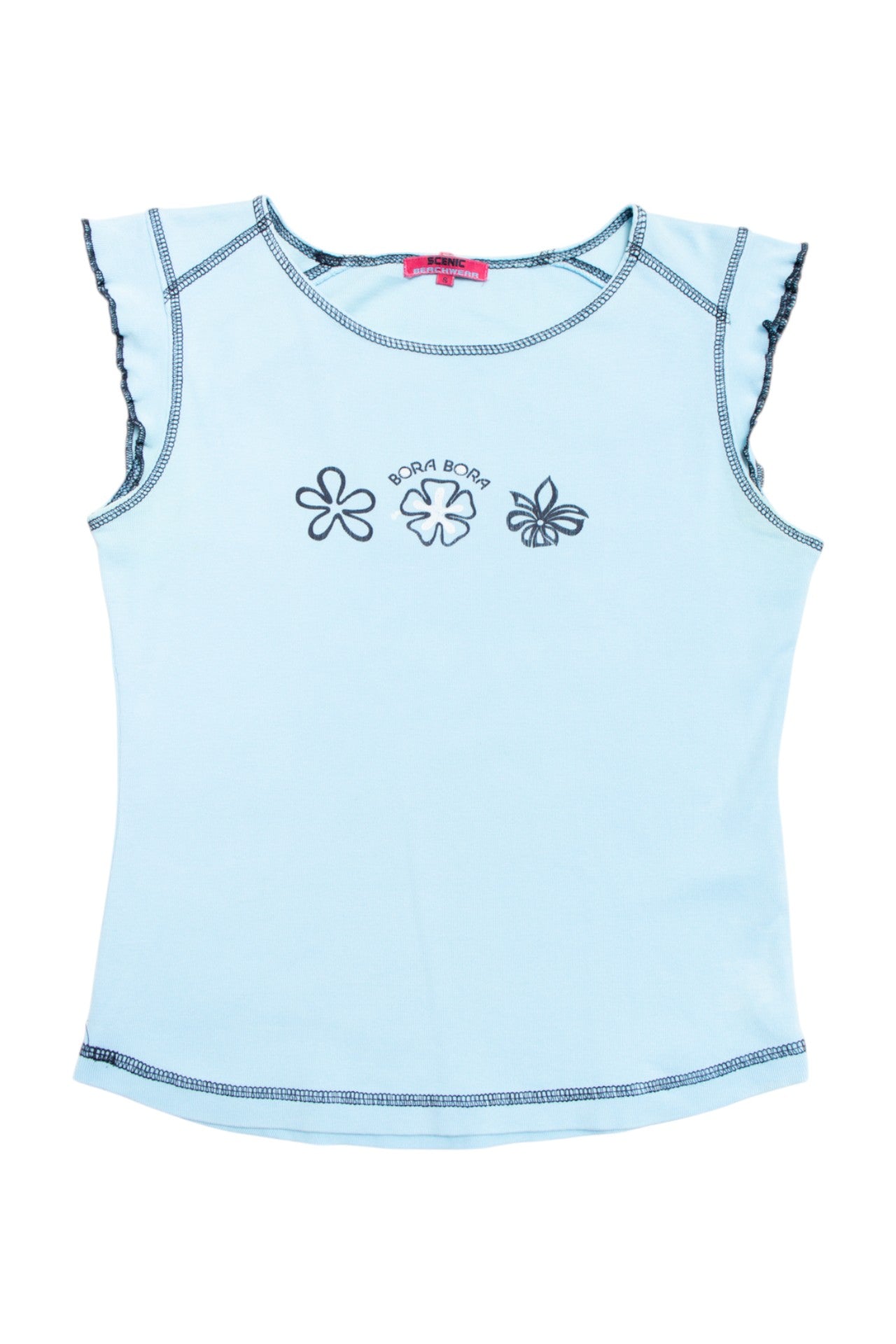 #29 Bora Bora blue flower top | c. 161 | size 8/10
