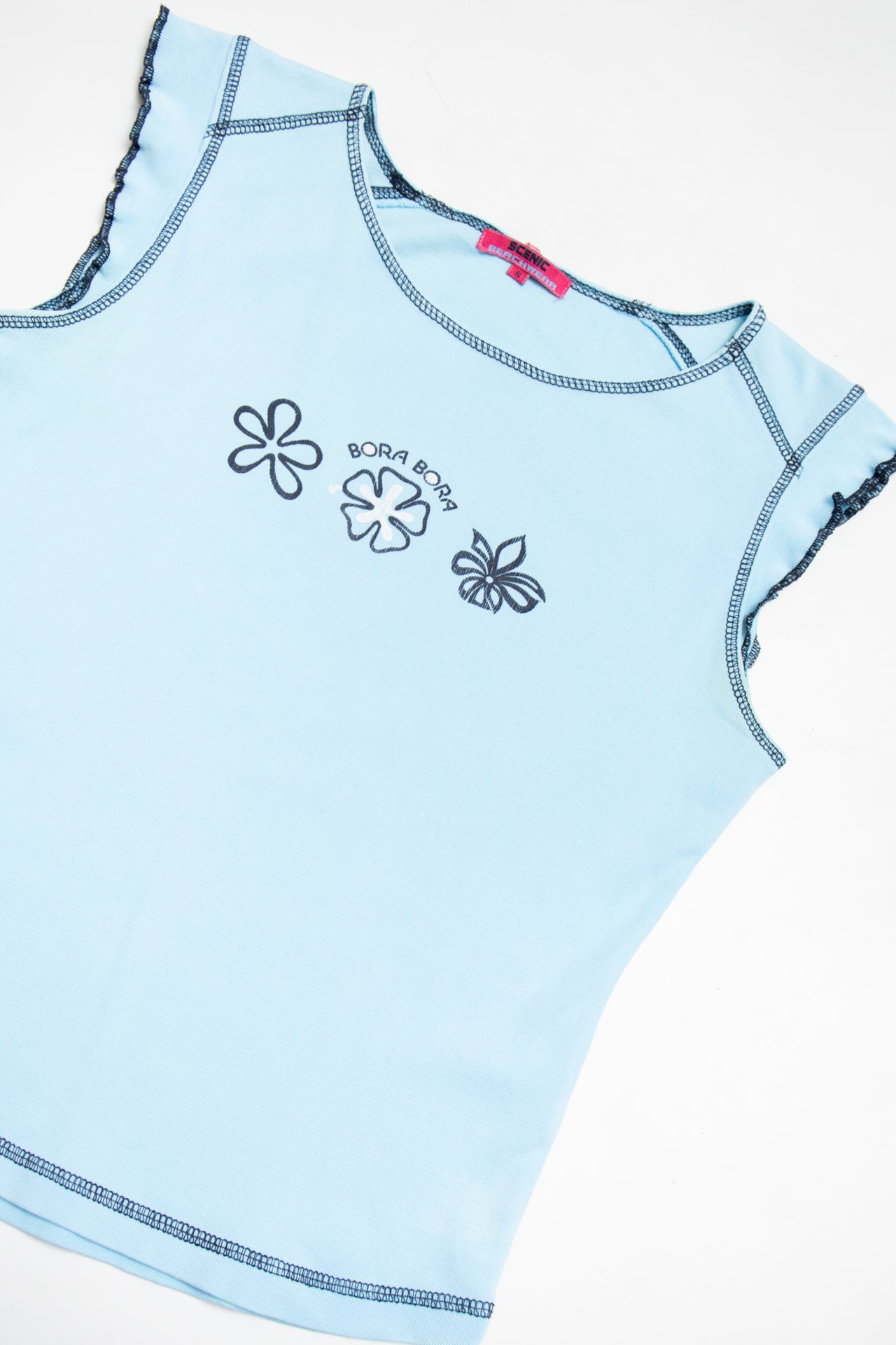 #29 Bora Bora blue flower top | c. 161 | size 8/10