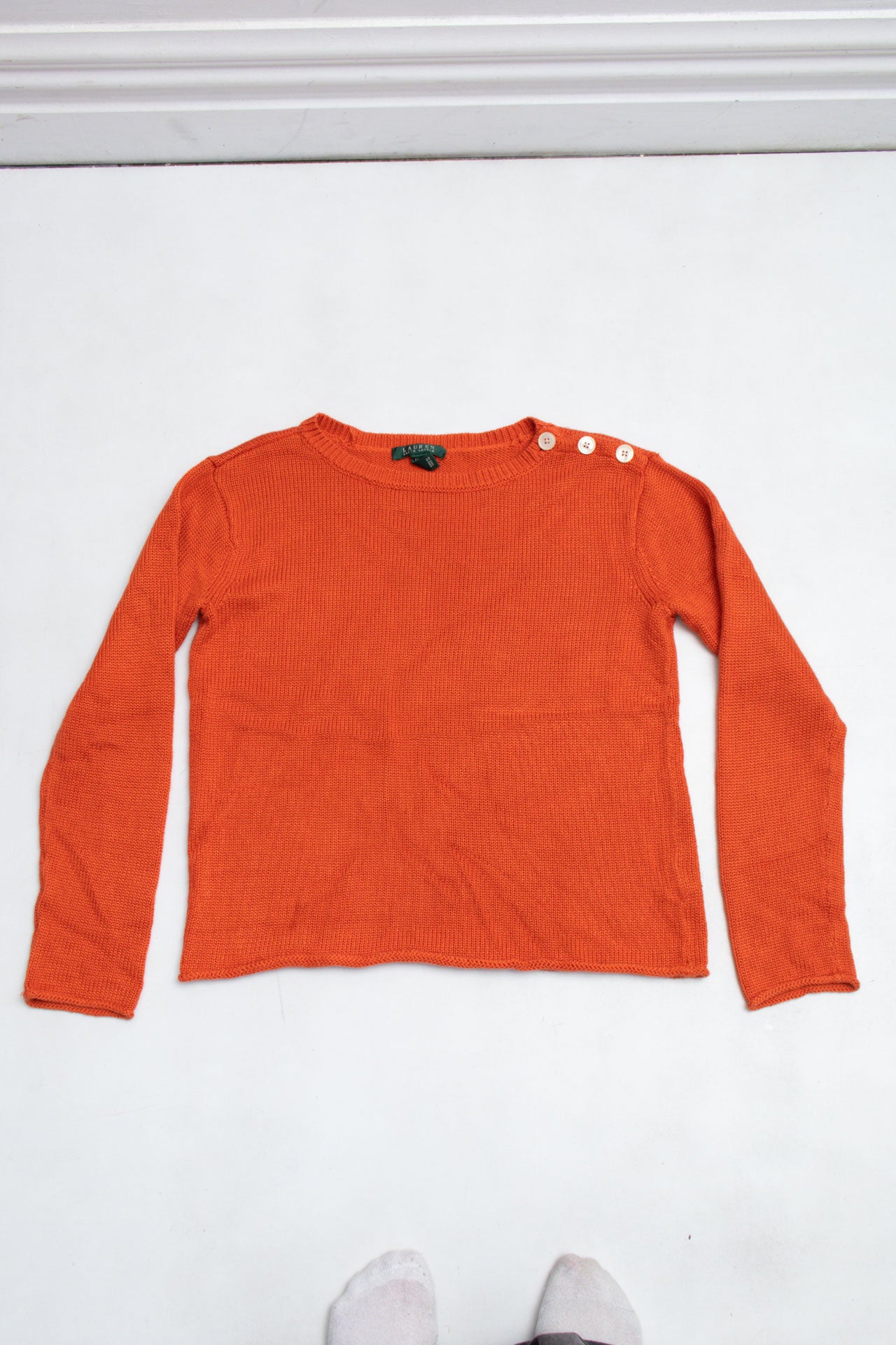 #44 Ralph Lauren Orange Knit | Gilmore Girls | Size 10