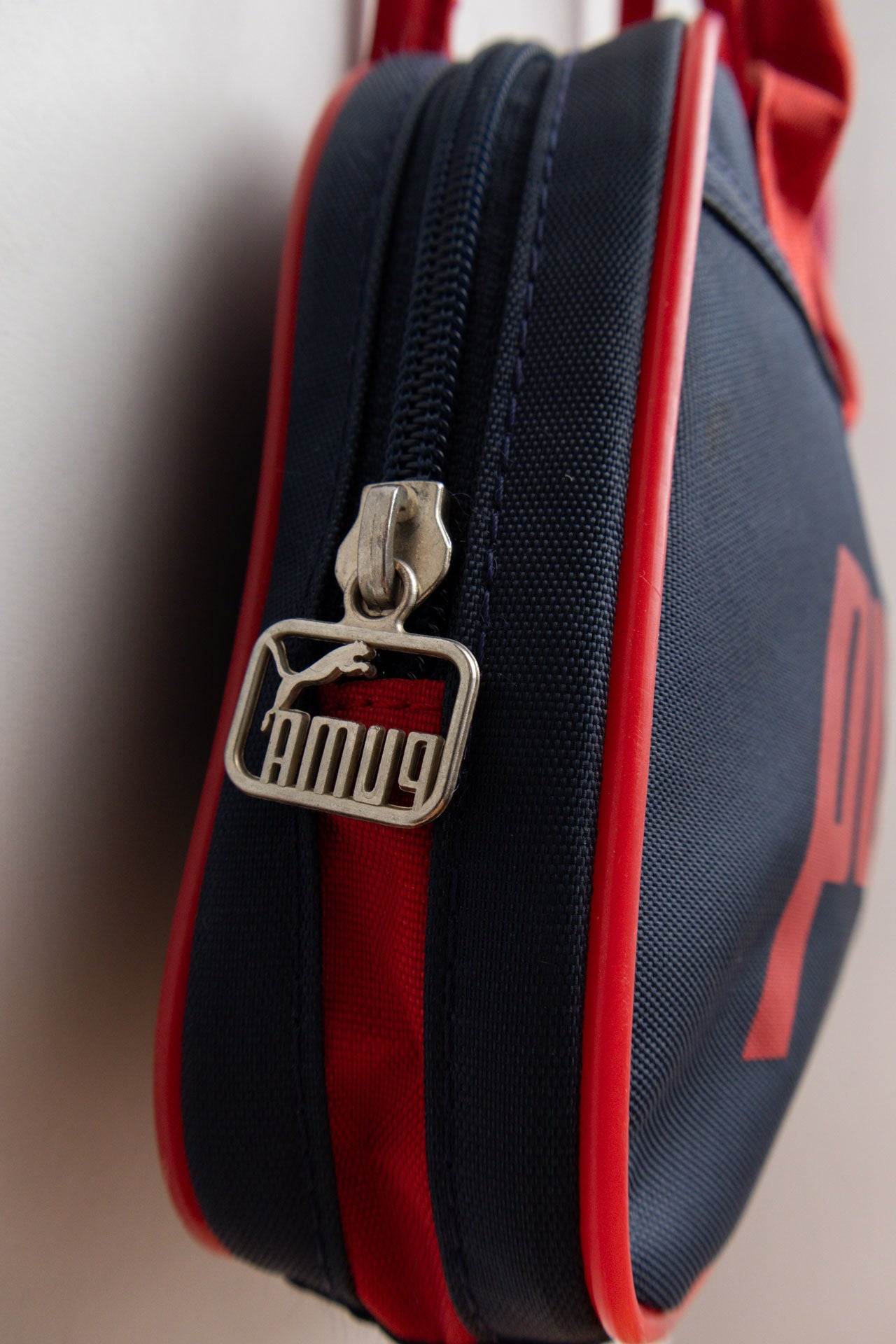 #108 Red and Navy Mini Puma Bag | C.146