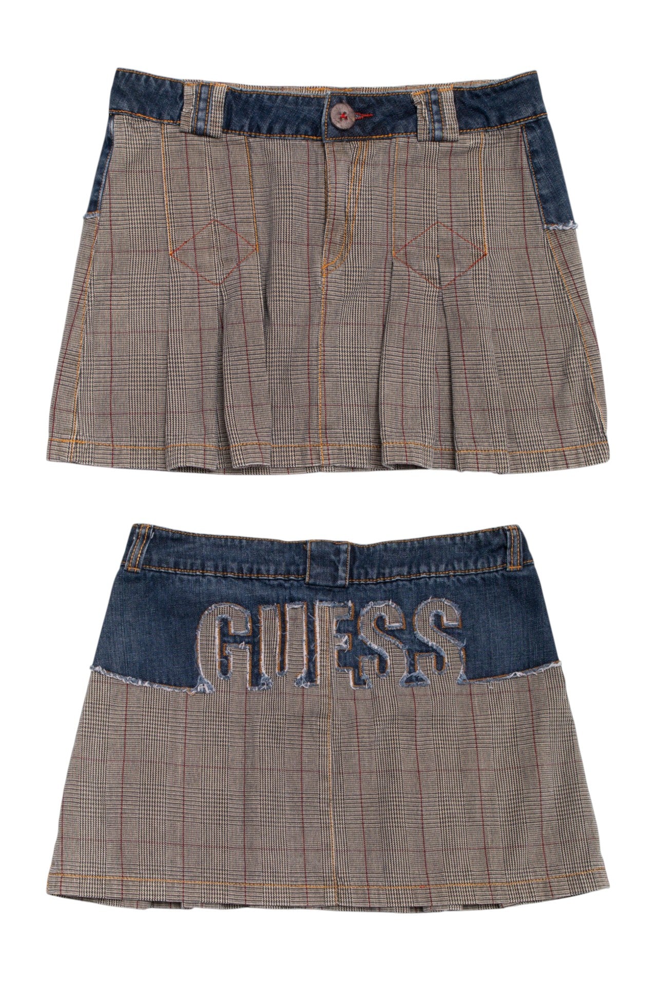#47 Guess denim/plaid skirt | c. 161 | size 8