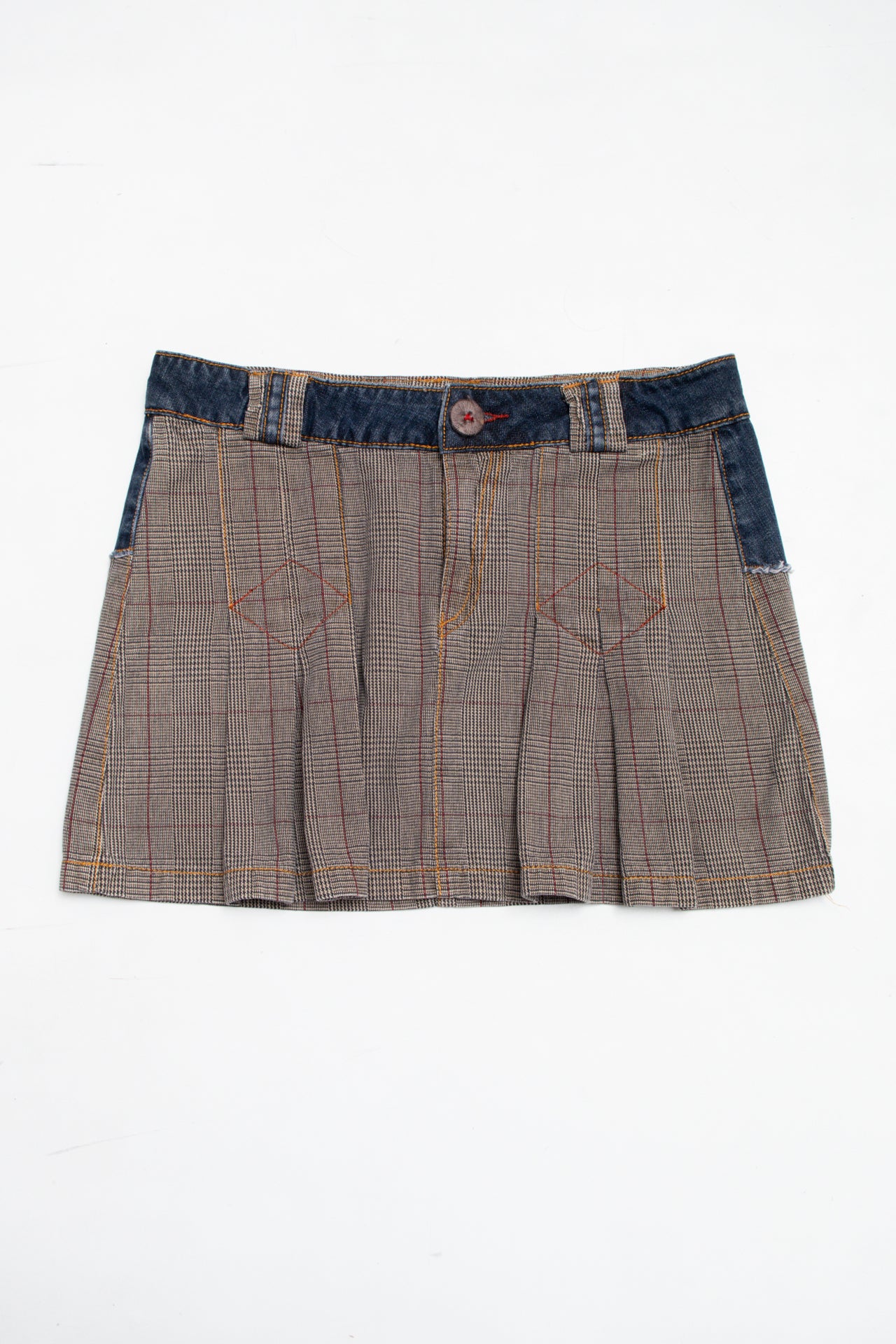 #47 Guess denim/plaid skirt | c. 161 | size 8