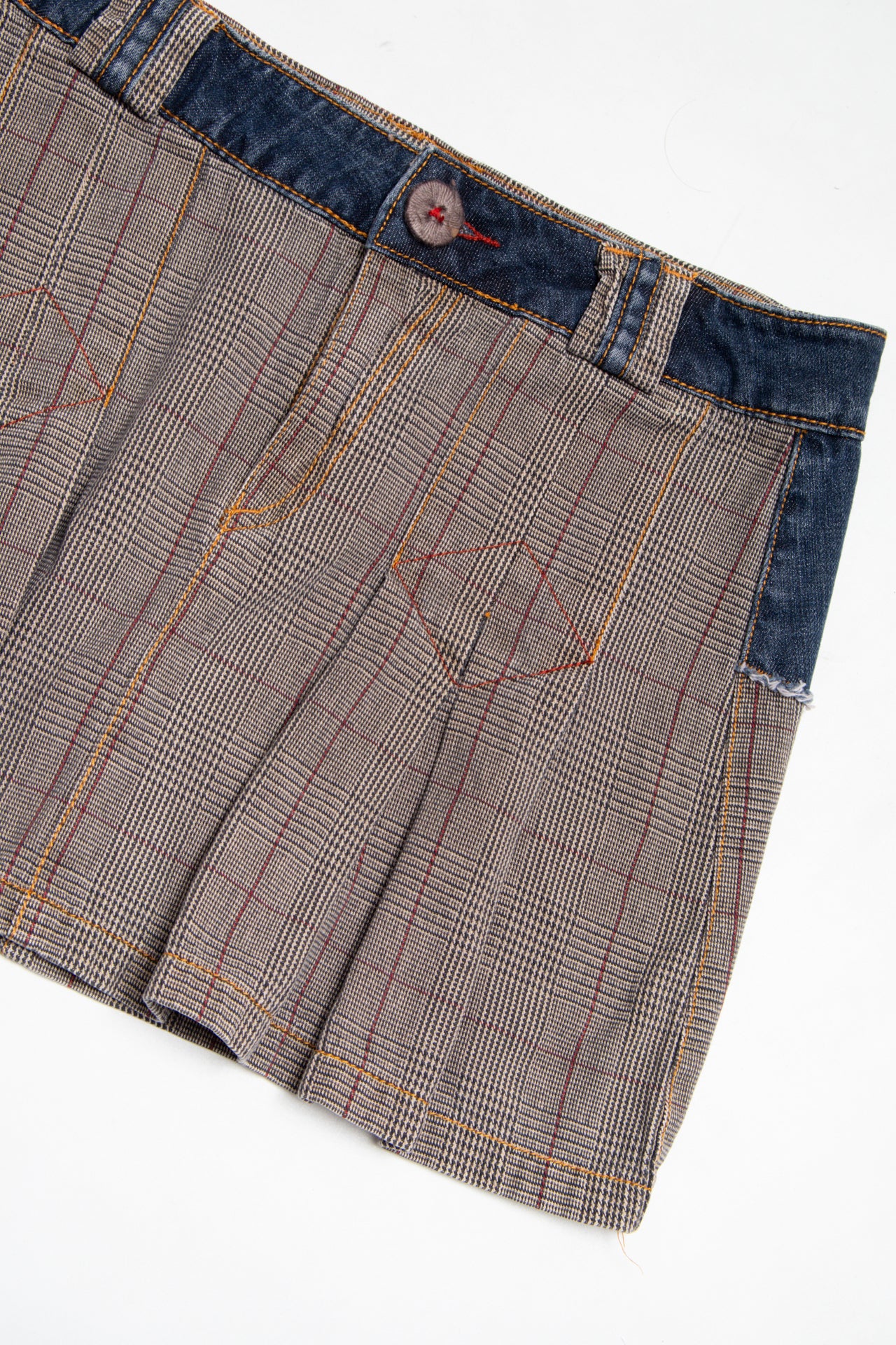 #47 Guess denim/plaid skirt | c. 161 | size 8