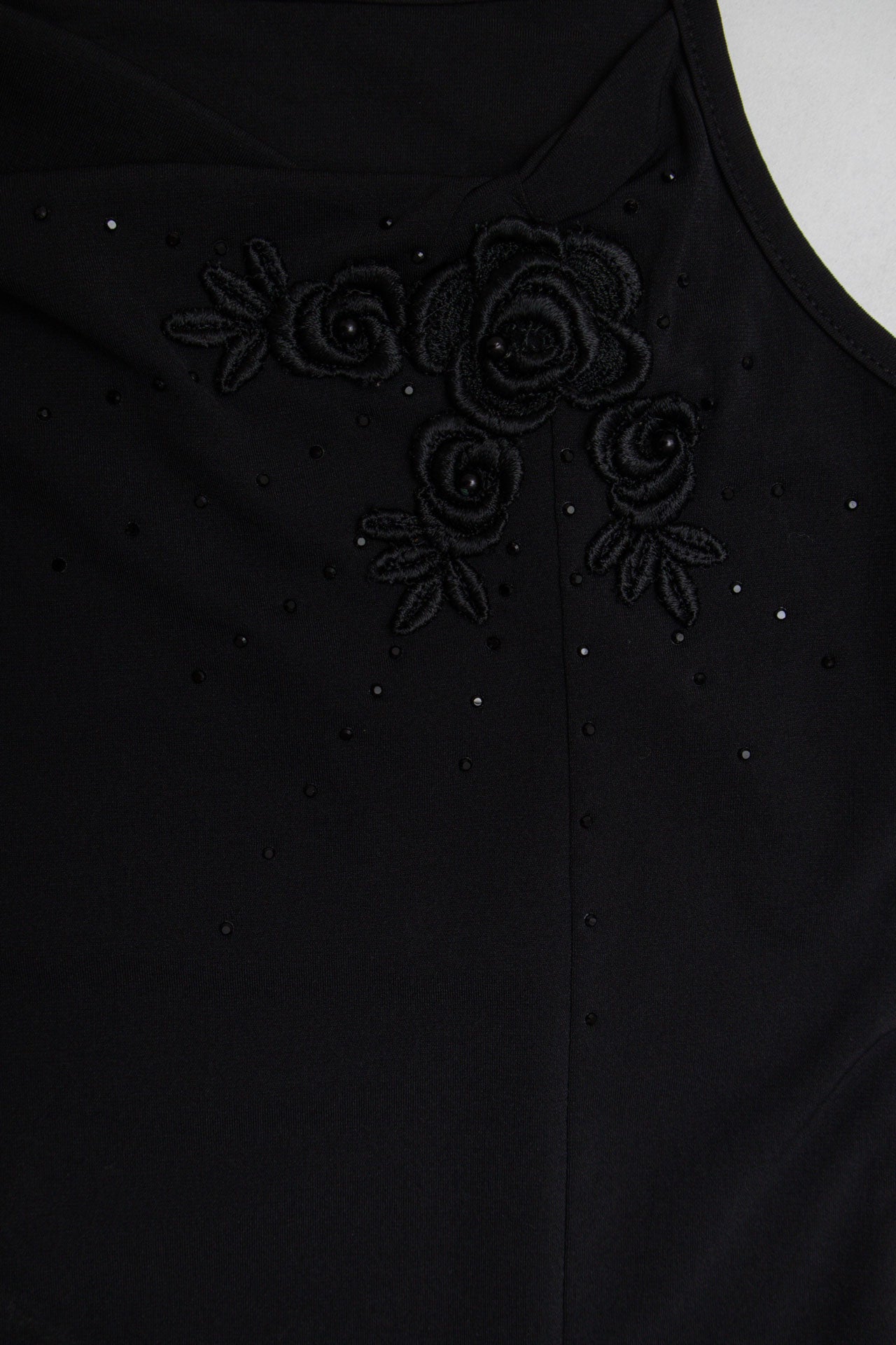 #06 Black Embroidered Tank | C.147 | Size 8