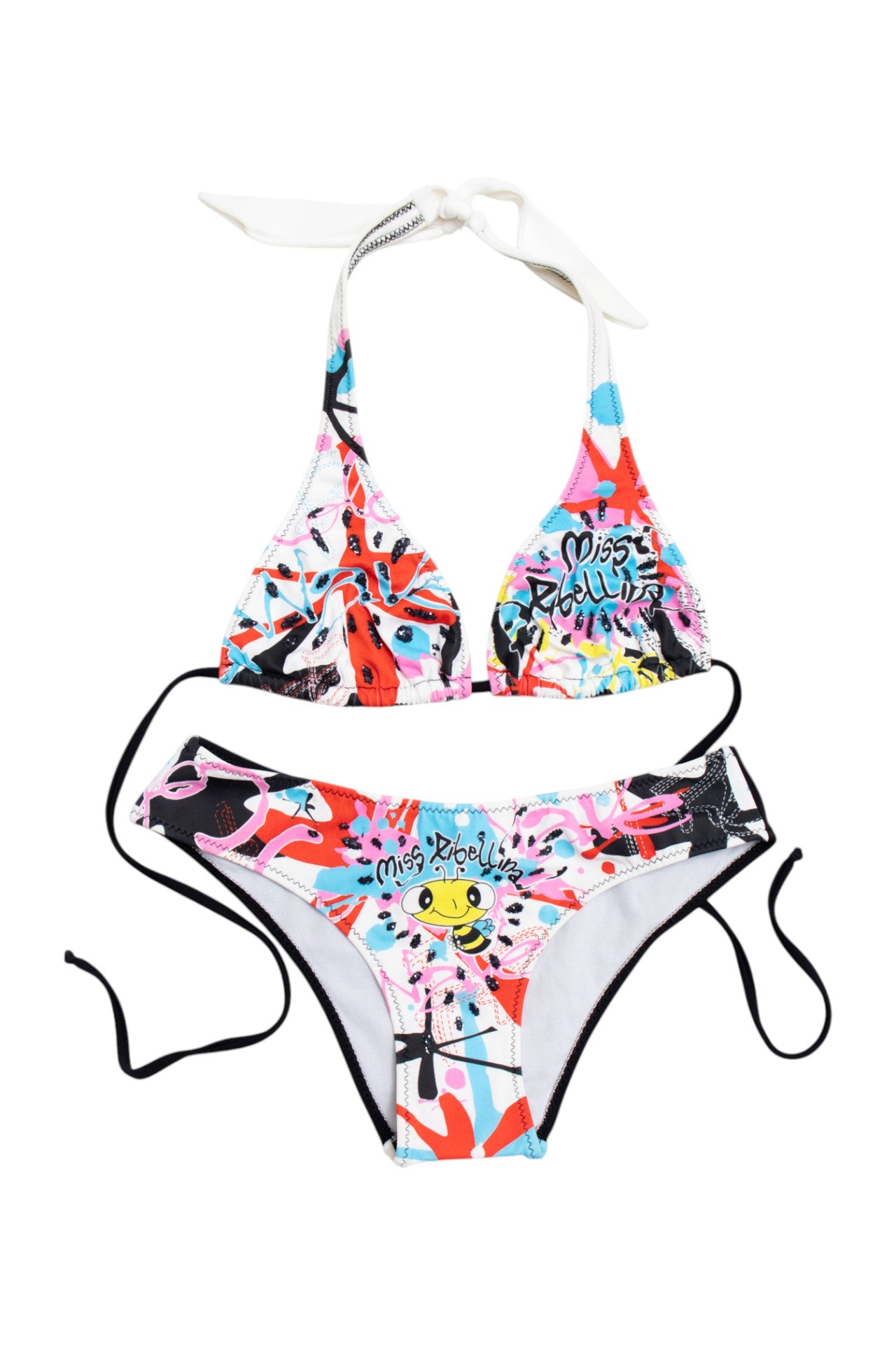 #64 Miss Rebelina rhinestoned halter bikini set | c. 161 | size 8