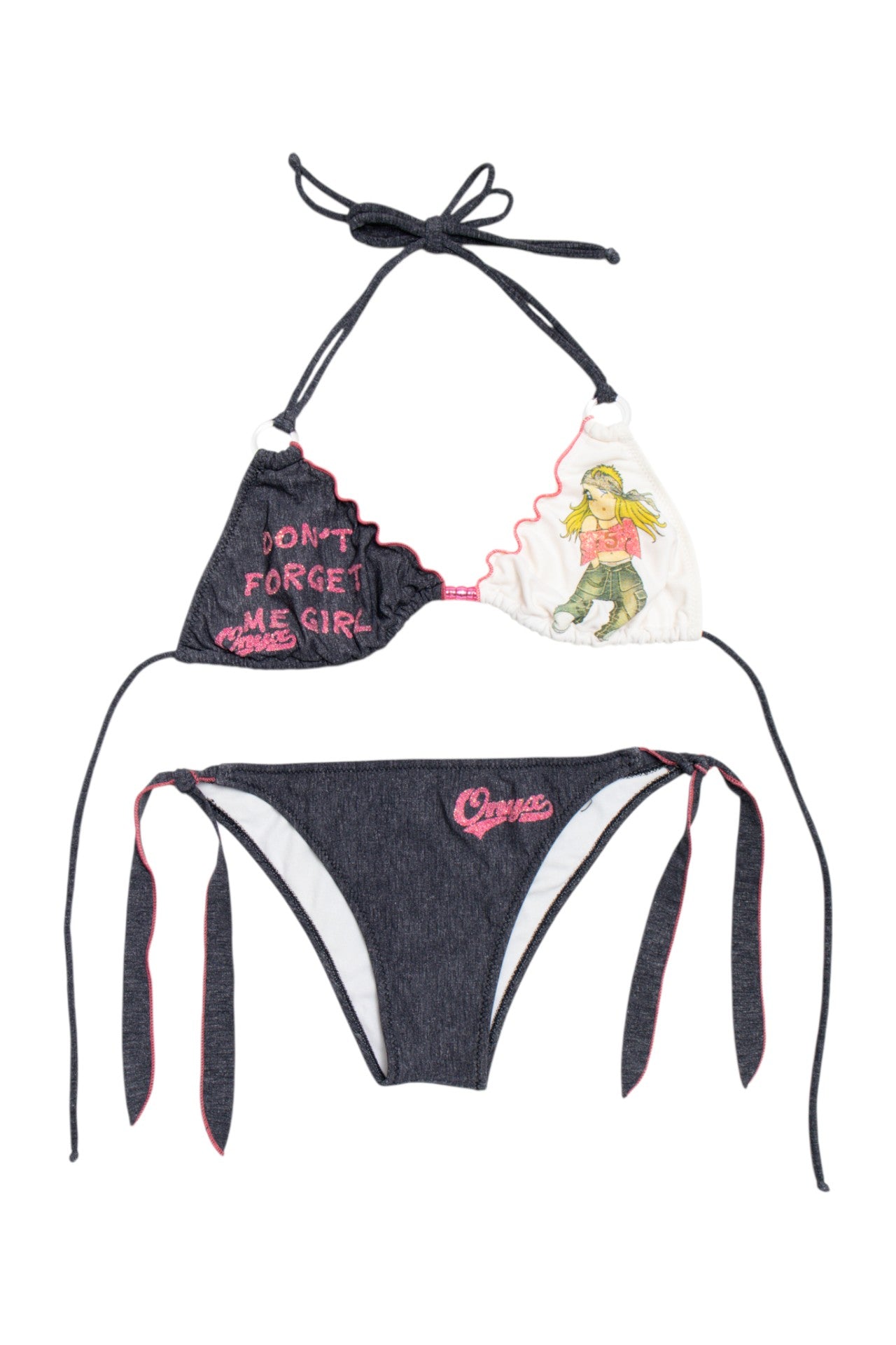 #74 Onyx glitter girl bikini set | c. 161 | size 8