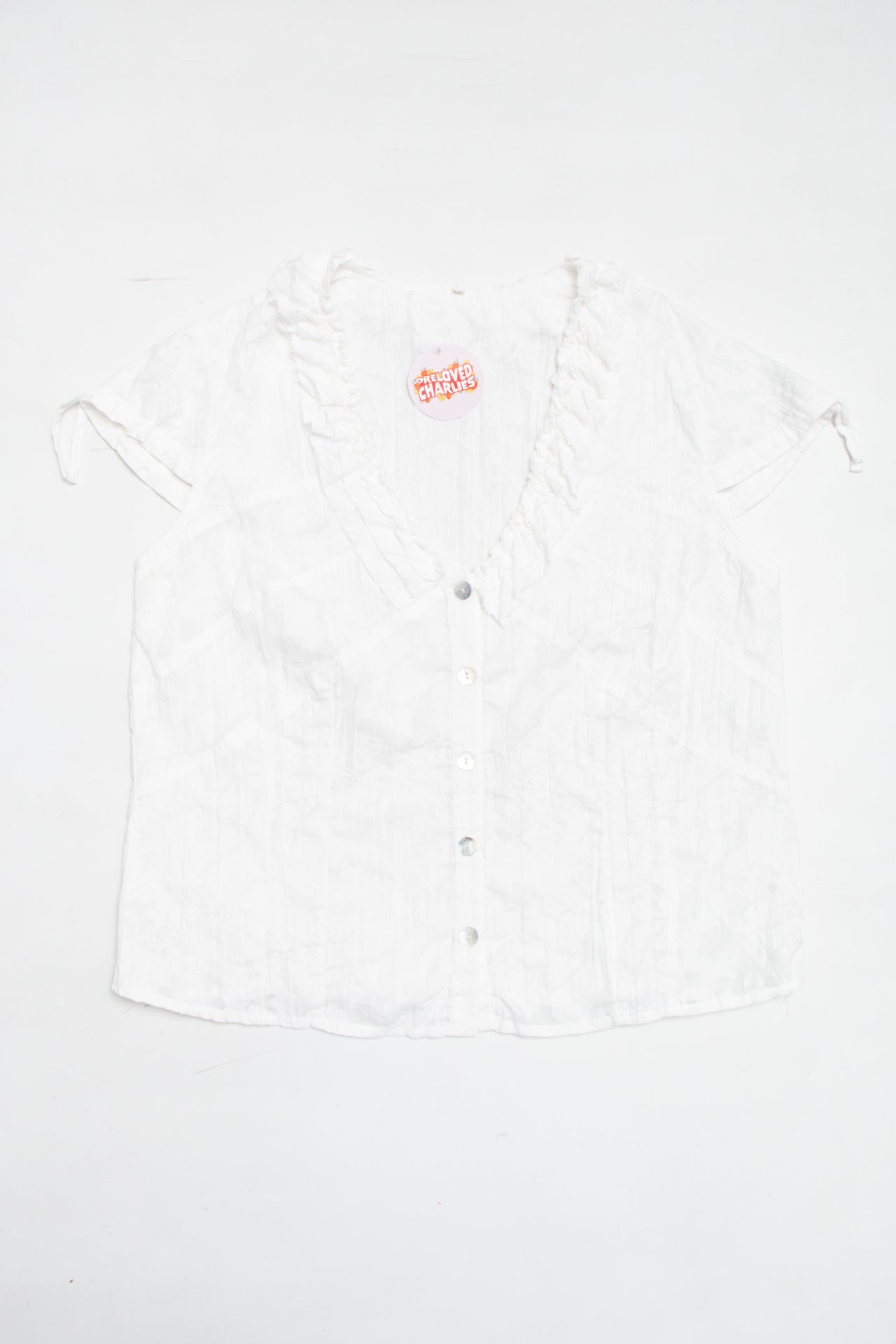 #80 linen cotton blend button up | c. 161 | size 12