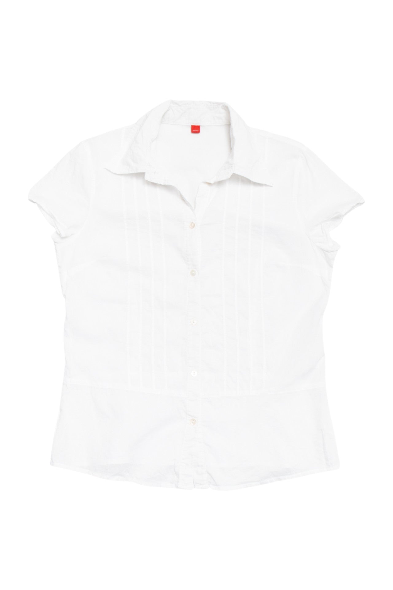 #82 Esprit panelled white cotton blouse | c. 161 | size 10