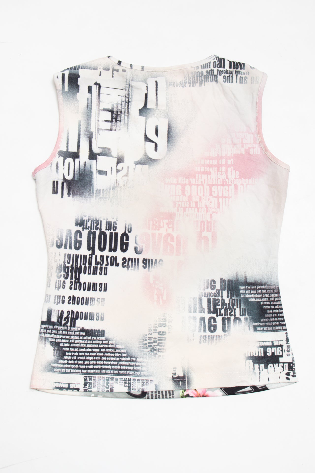 #86 Biaggini text print tank | c. 161 | size 10