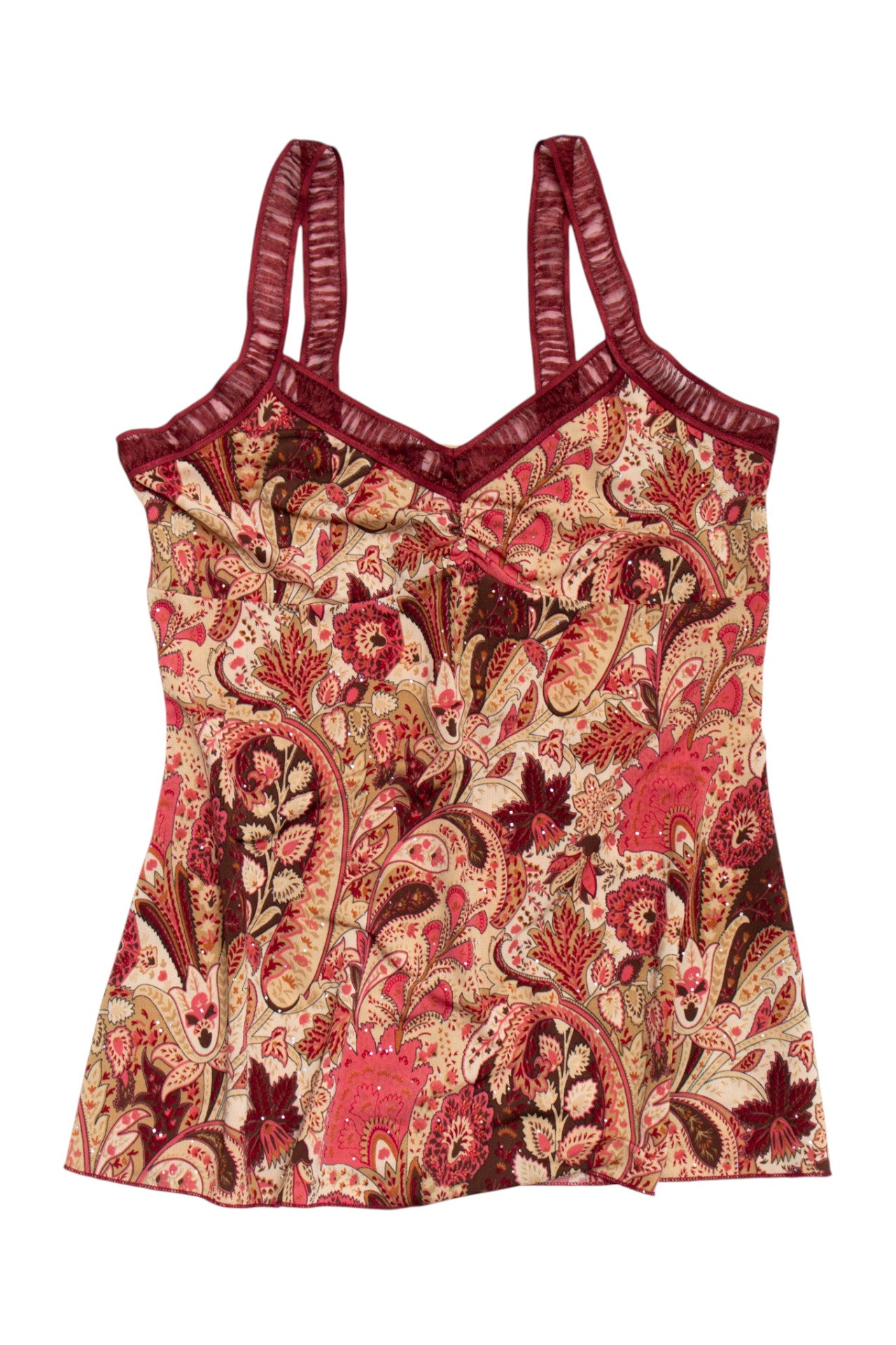 #91 Vanity glittered paisley cami top | c. 161 | size 10
