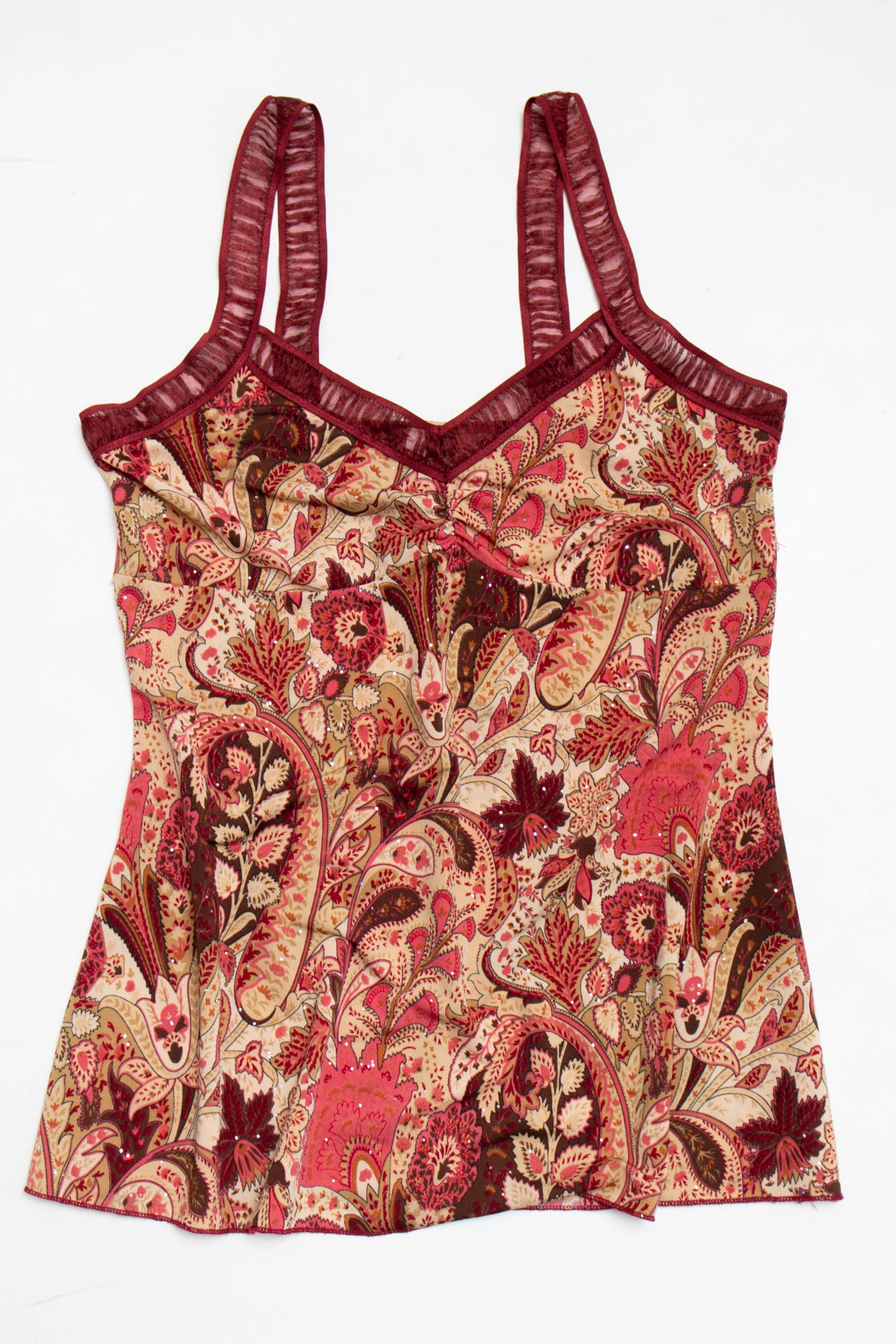 #91 Vanity glittered paisley cami top | c. 161 | size 10