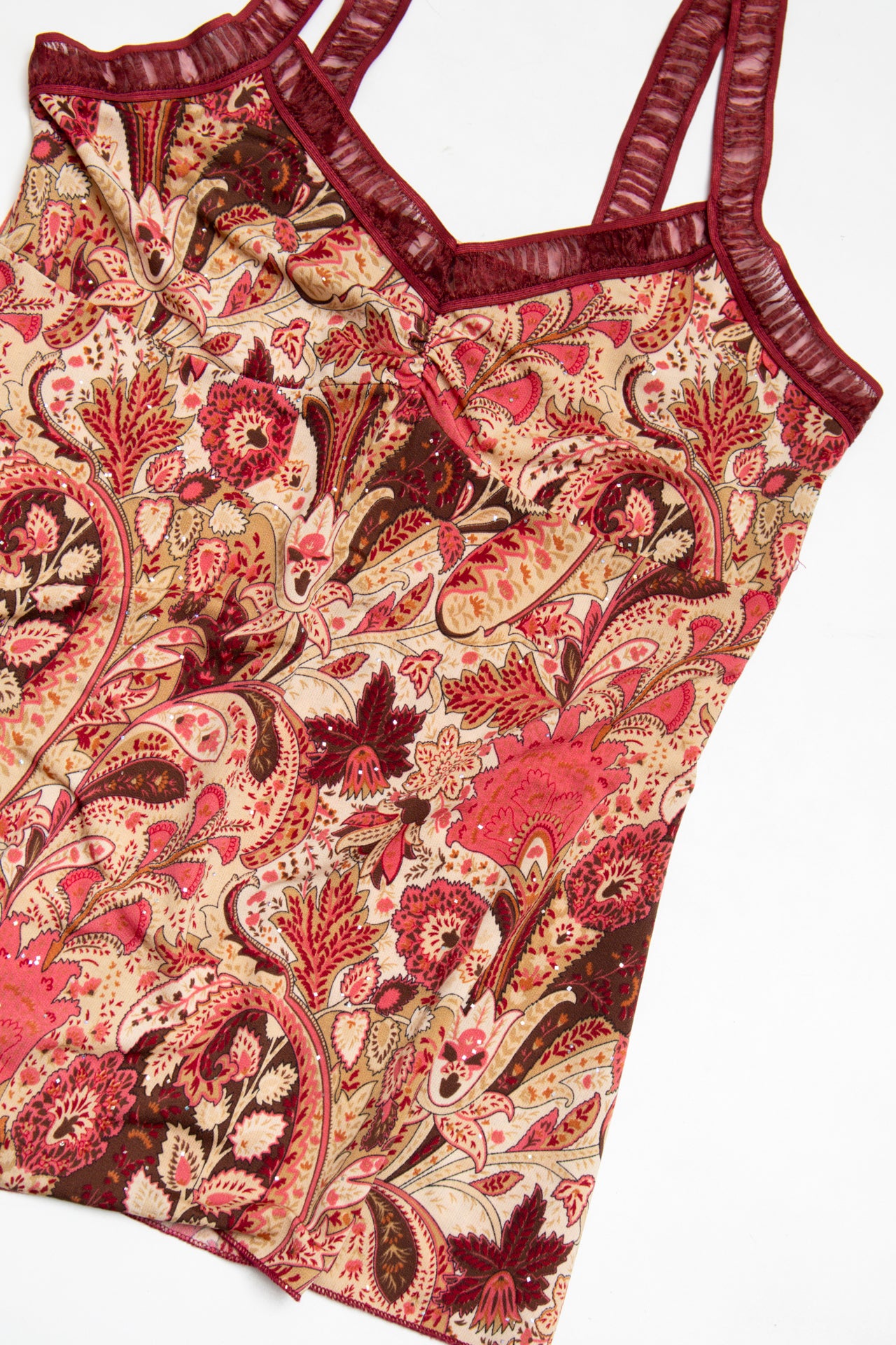 #91 Vanity glittered paisley cami top | c. 161 | size 10