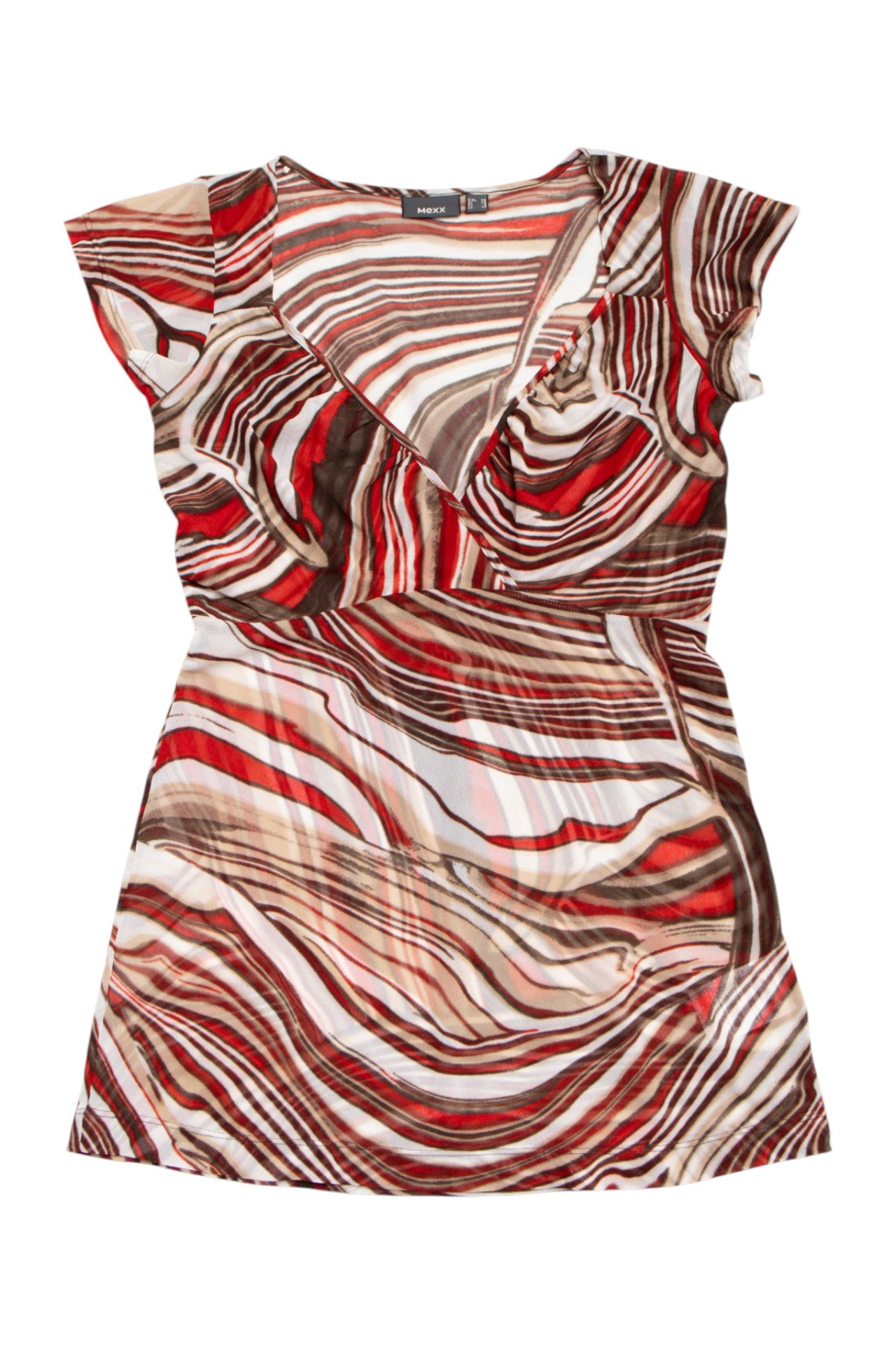 #95 Mess swirl print mesh top | c. 161 | size 8