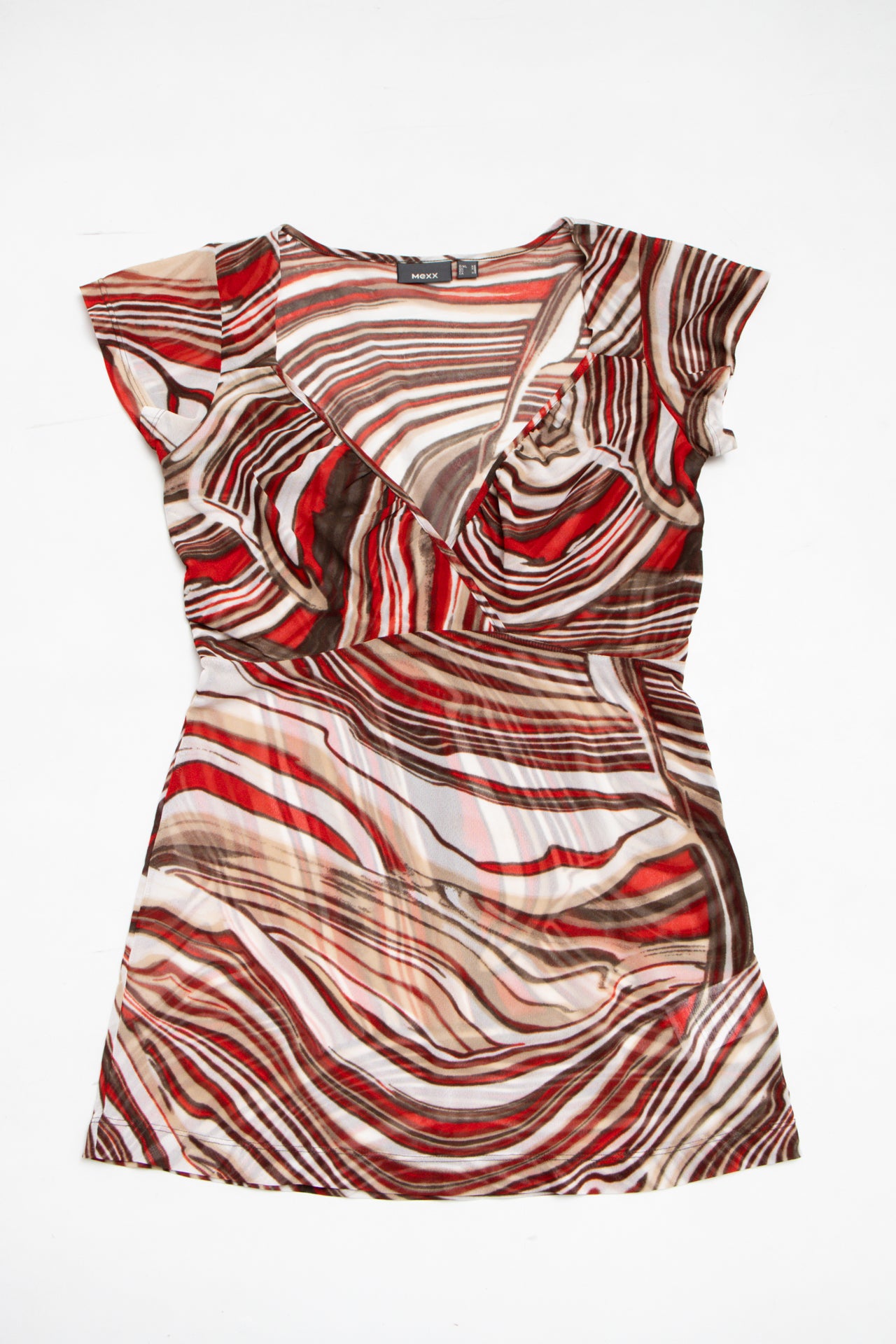 #95 Mess swirl print mesh top | c. 161 | size 8