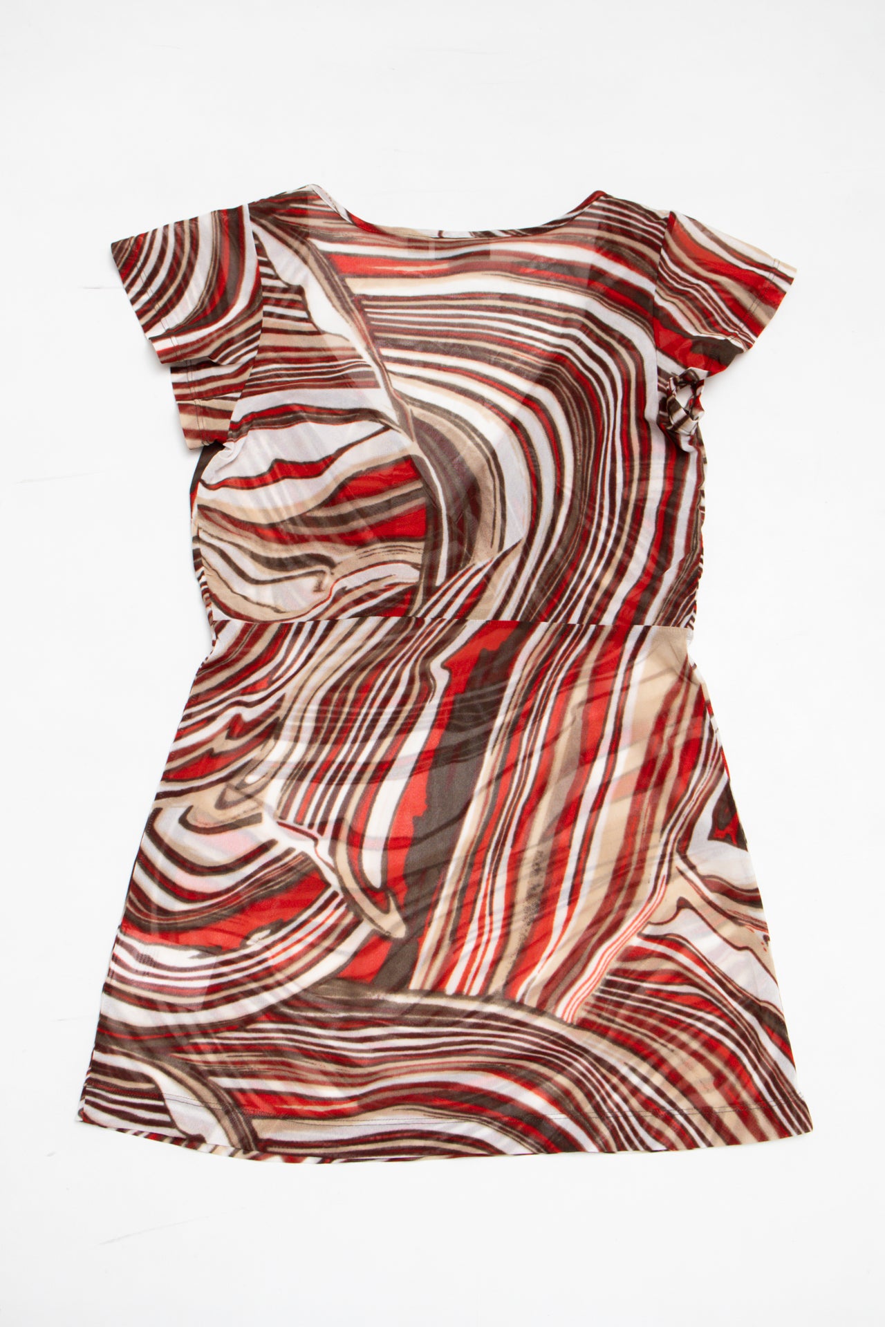 #95 Mess swirl print mesh top | c. 161 | size 8