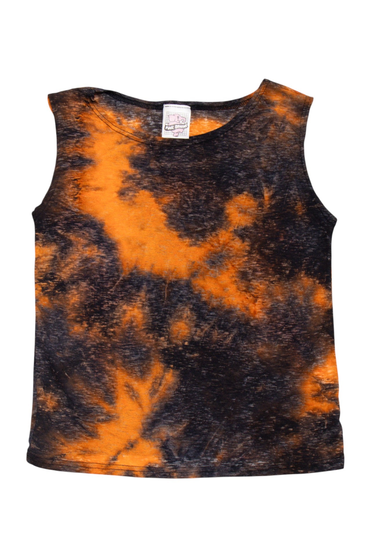 #97 Pink Elephant orange/black tank | c. 161 | size 10/12