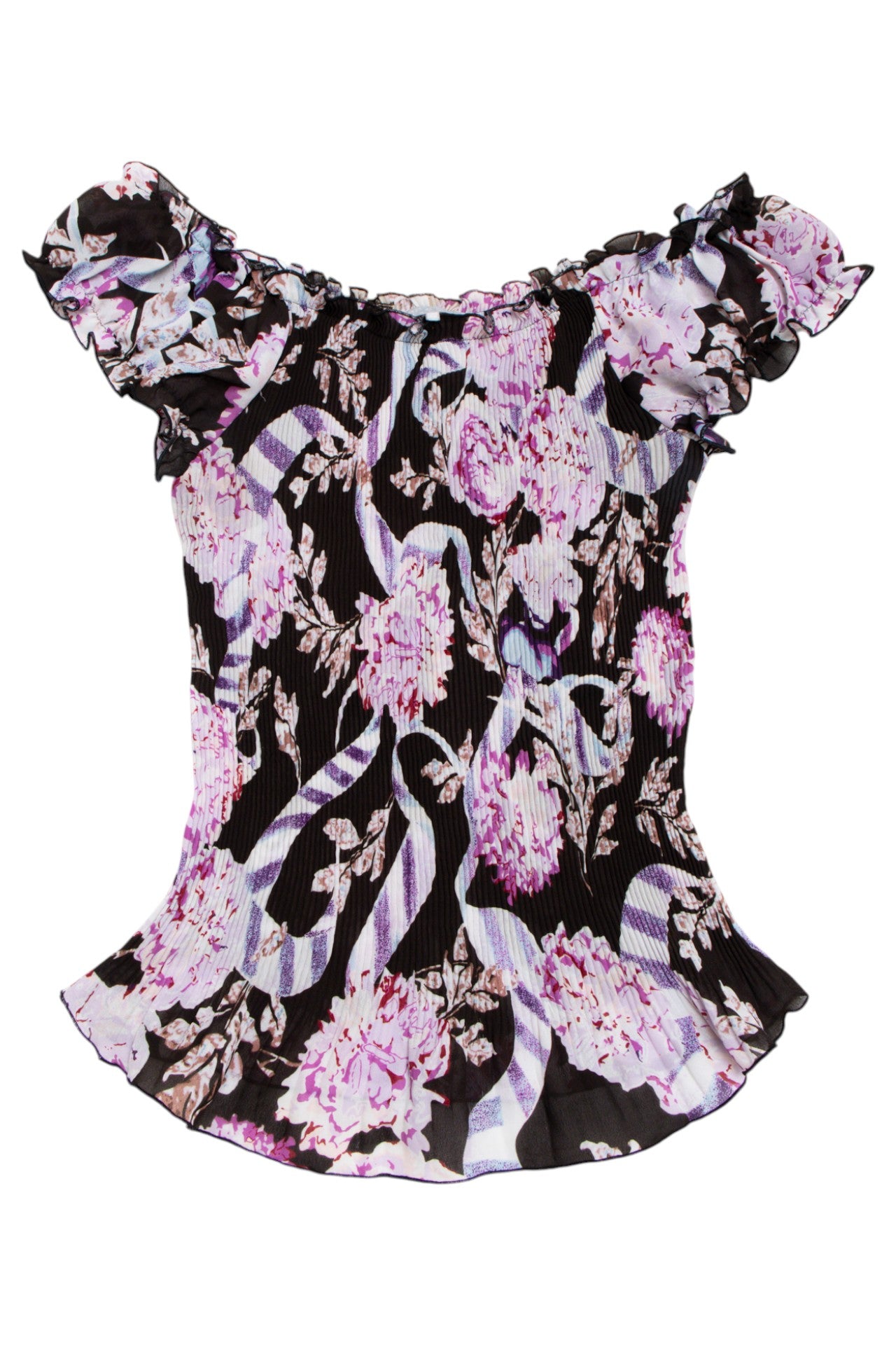 #107 Velvet &amp; Claire floral off shoulder top | c. 161 | size 10