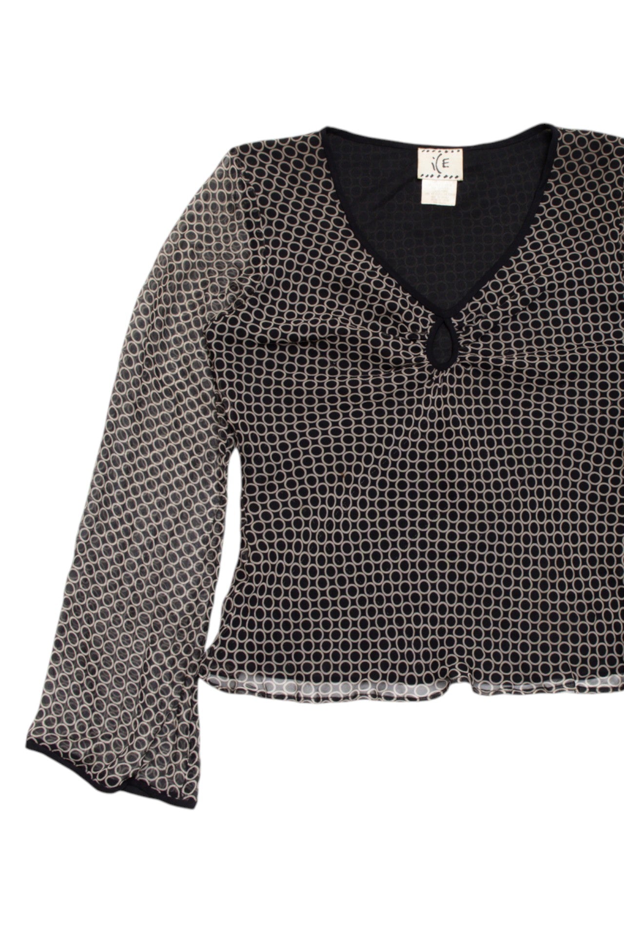 #112 Ice dotted silk top | c. 161 | size 8