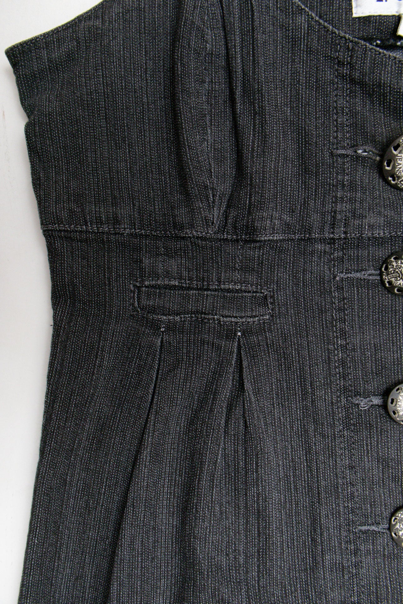 #44 Rouched Denim Dress | C.147 | Size 10