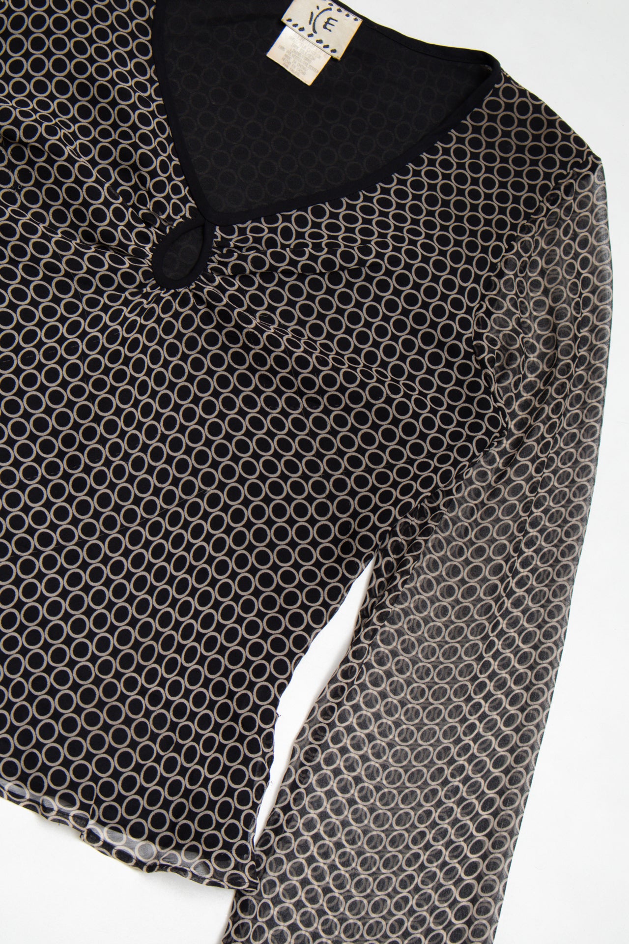 #112 Ice dotted silk top | c. 161 | size 8