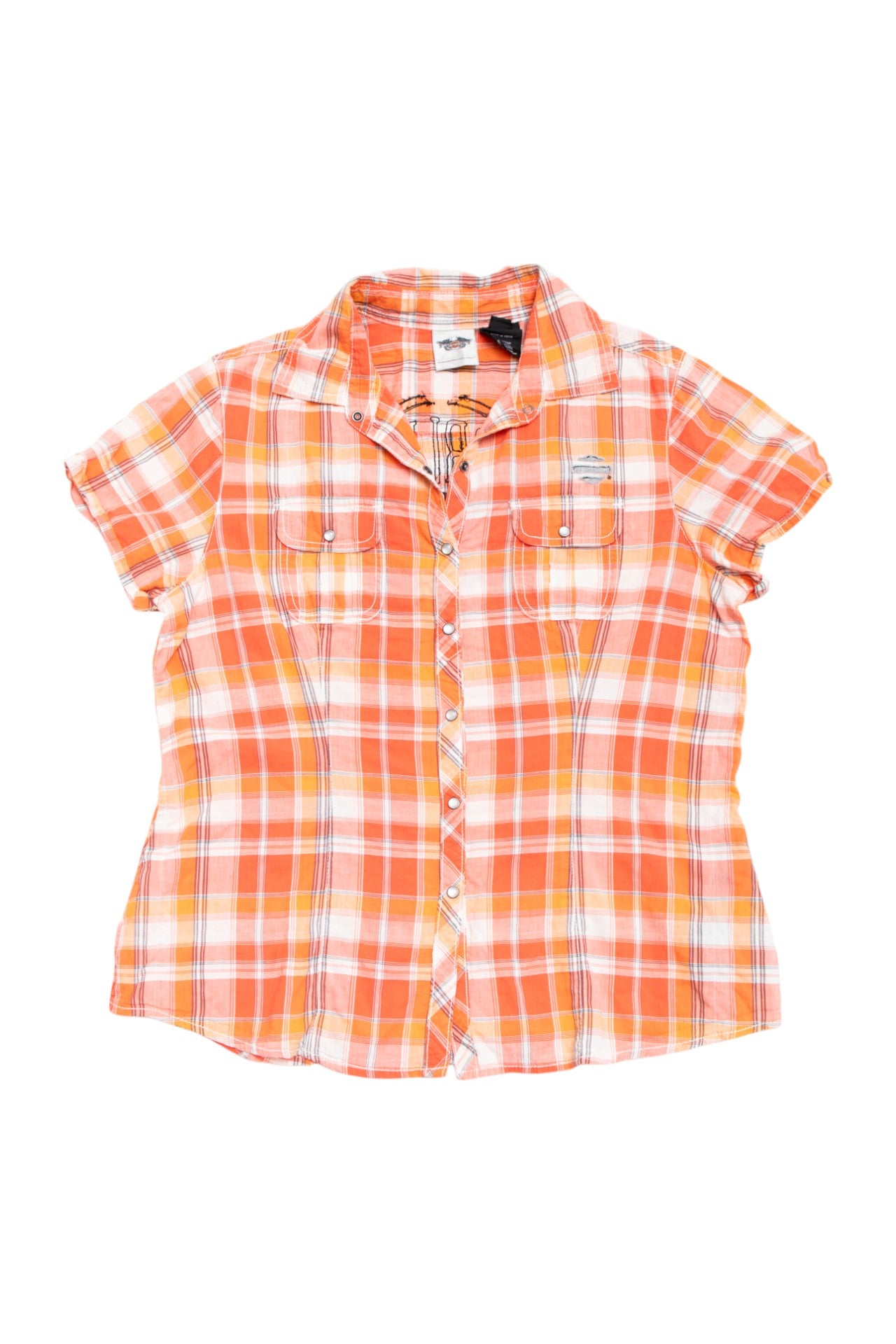 #115 Harley Davidson plaid button up | c. 161 | size 10