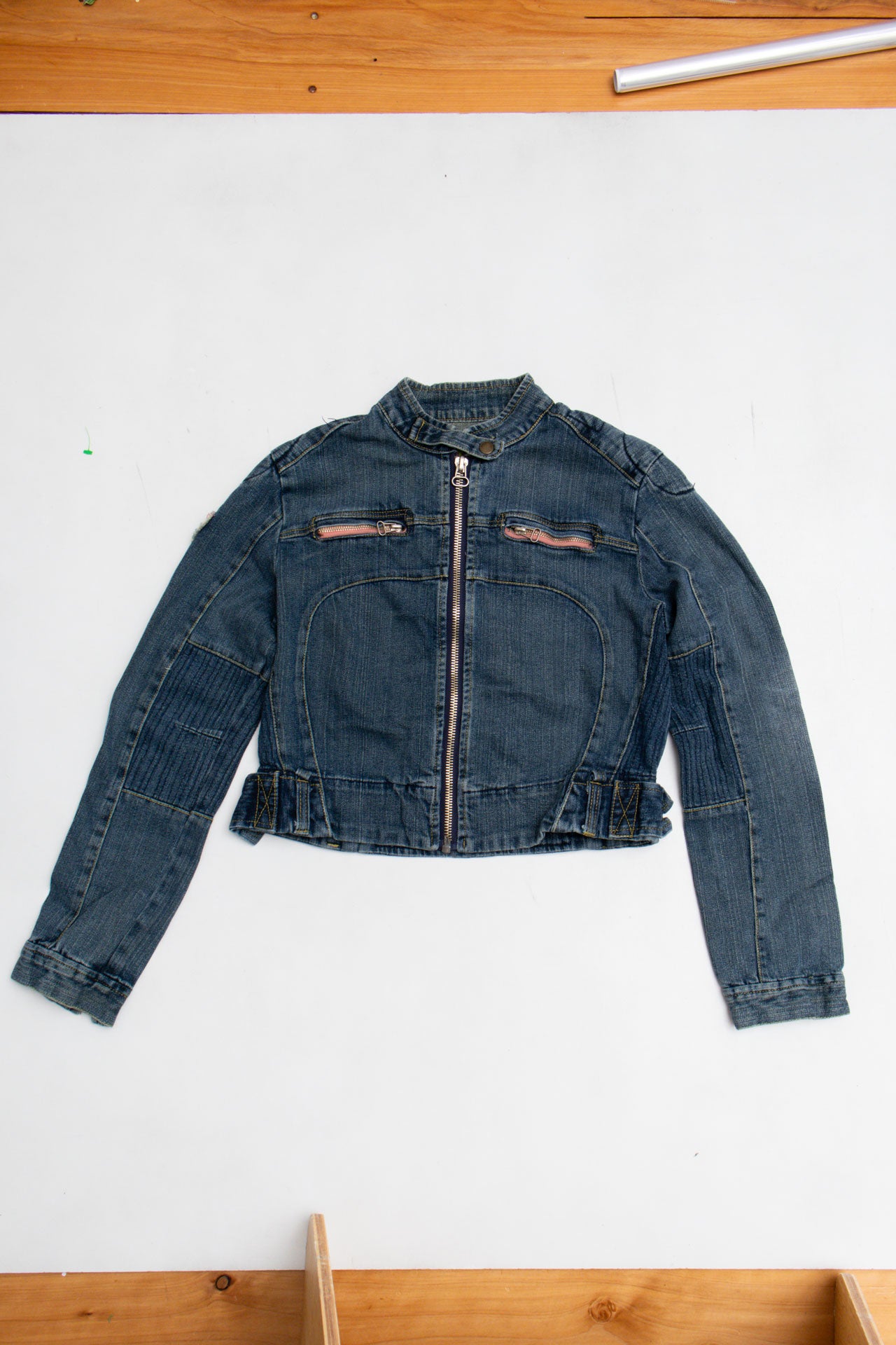 #46 Bomber Style Denim Jacket | C.147 | Size 10