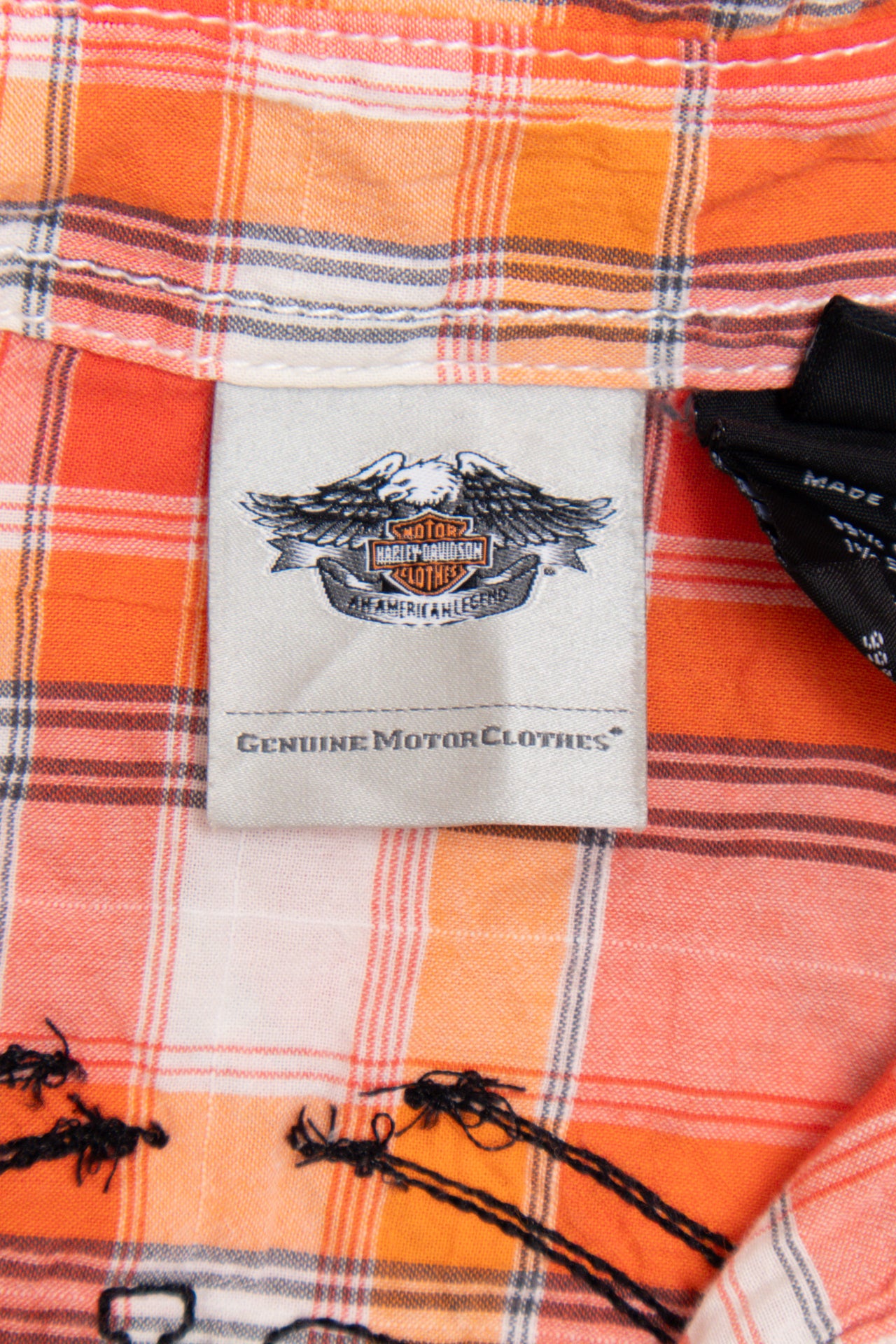 #115 Harley Davidson plaid button up | c. 161 | size 10