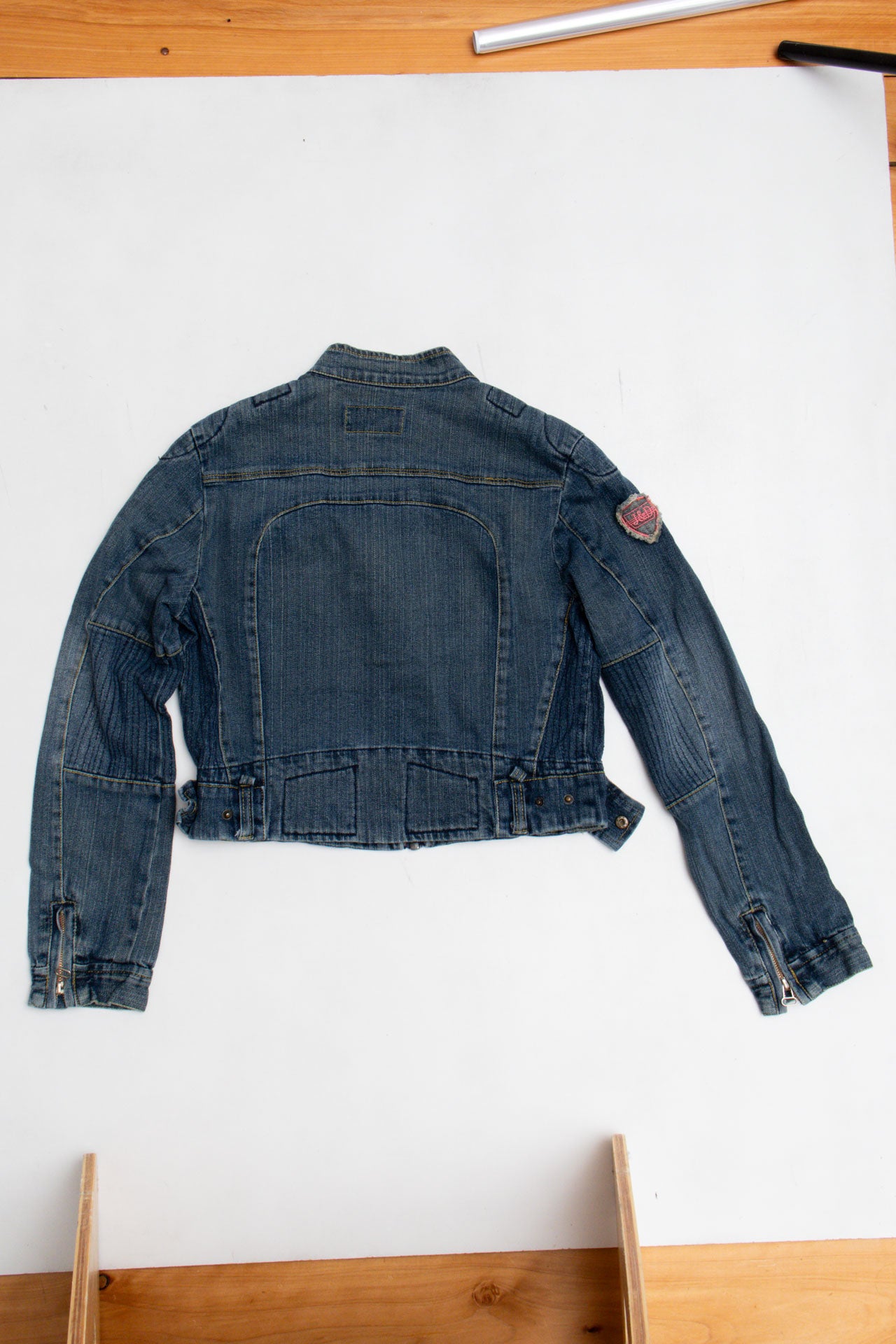 #46 Bomber Style Denim Jacket | C.147 | Size 10