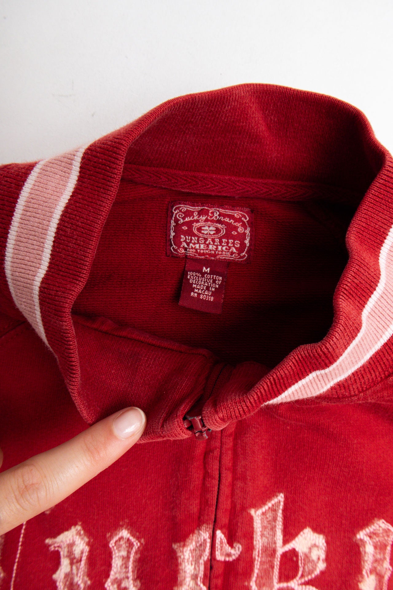 #48 Lucky Red Zip Up |C.147 | Size 10