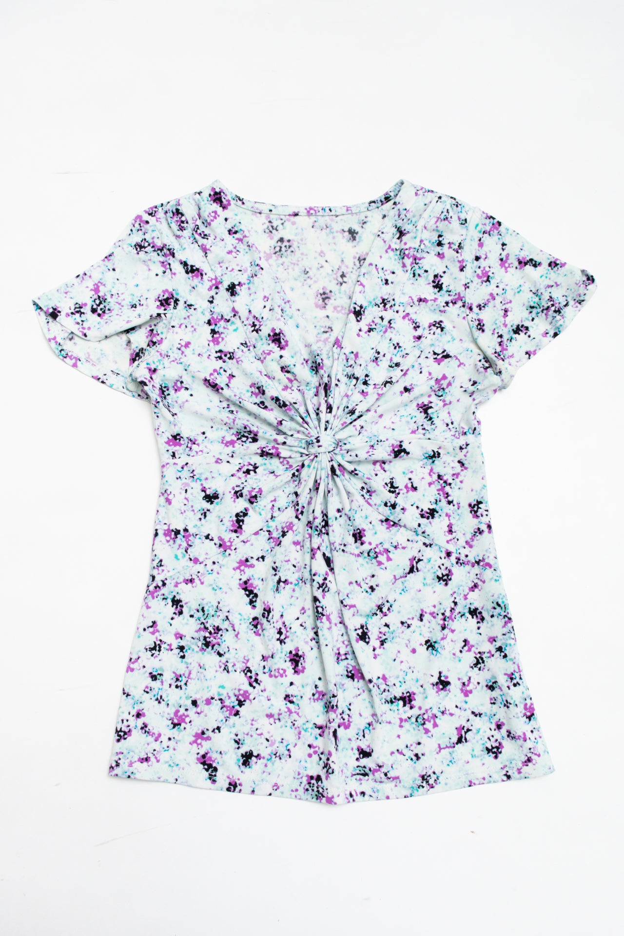 #121 floral gathered chest top | c. 161 | size 8