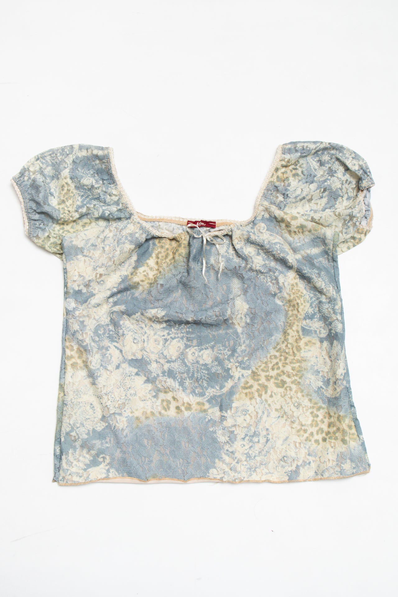 #125 Mim floral lace lined top | c. 161 | size 8/10