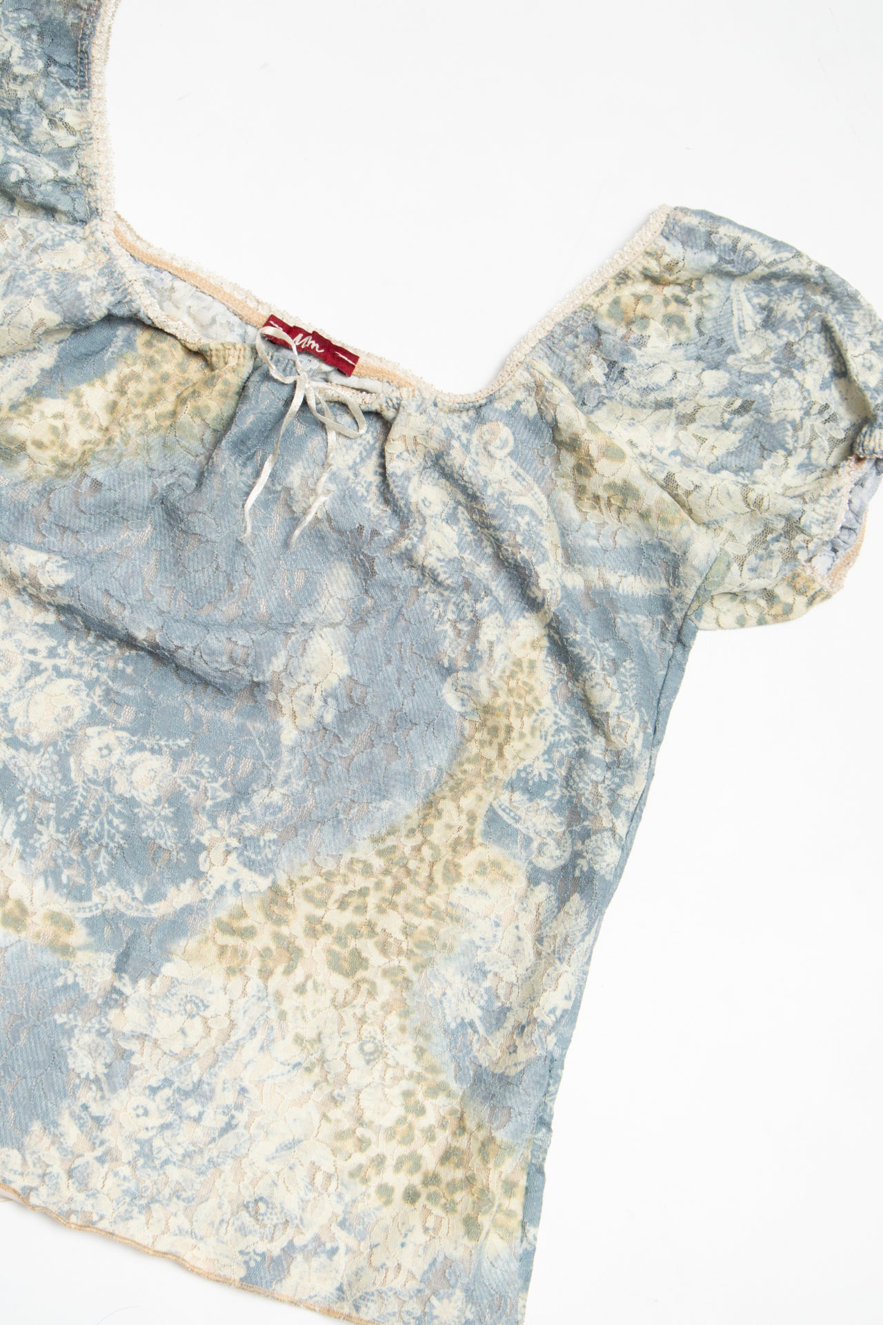 #125 Mim floral lace lined top | c. 161 | size 8/10