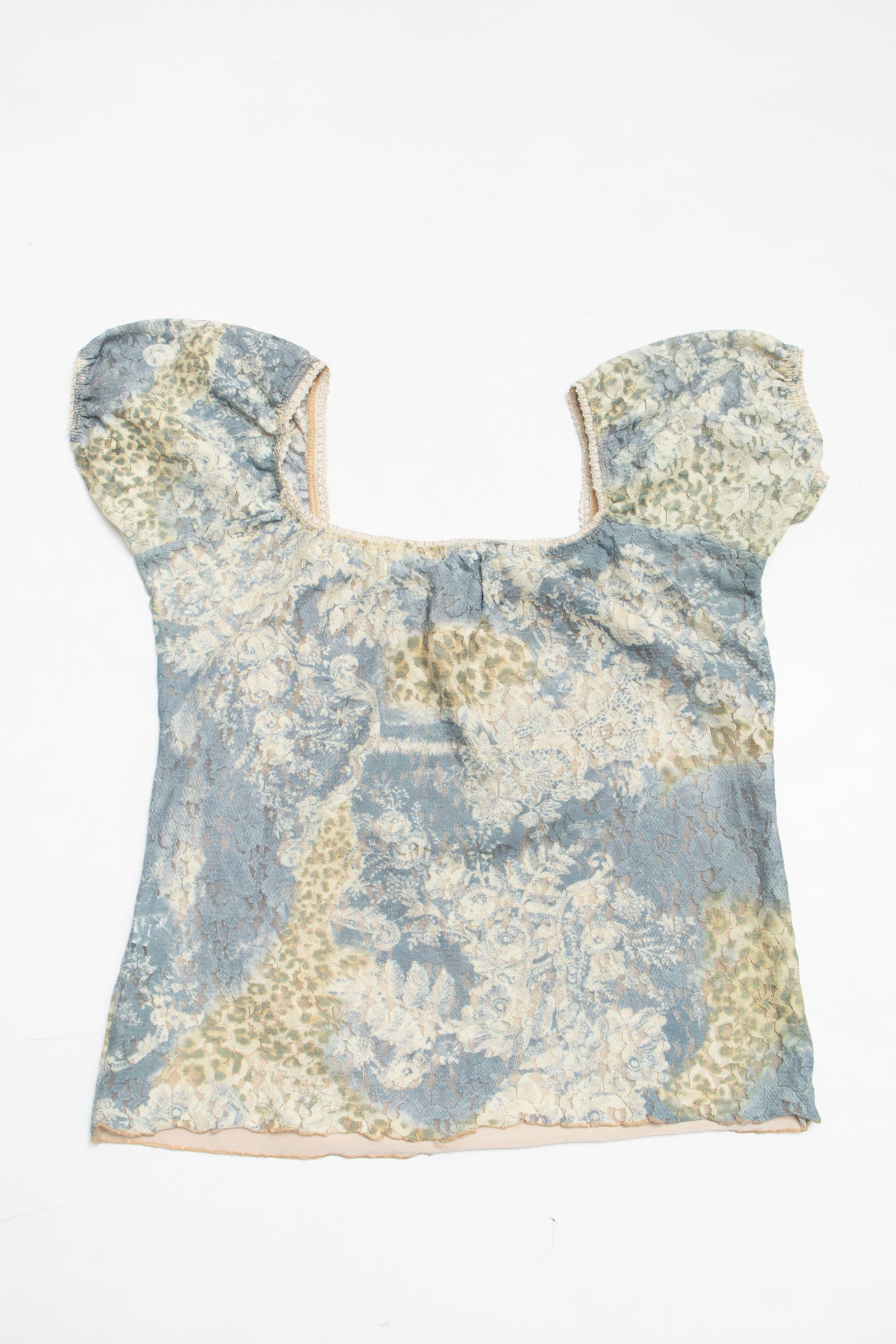 #125 Mim floral lace lined top | c. 161 | size 8/10