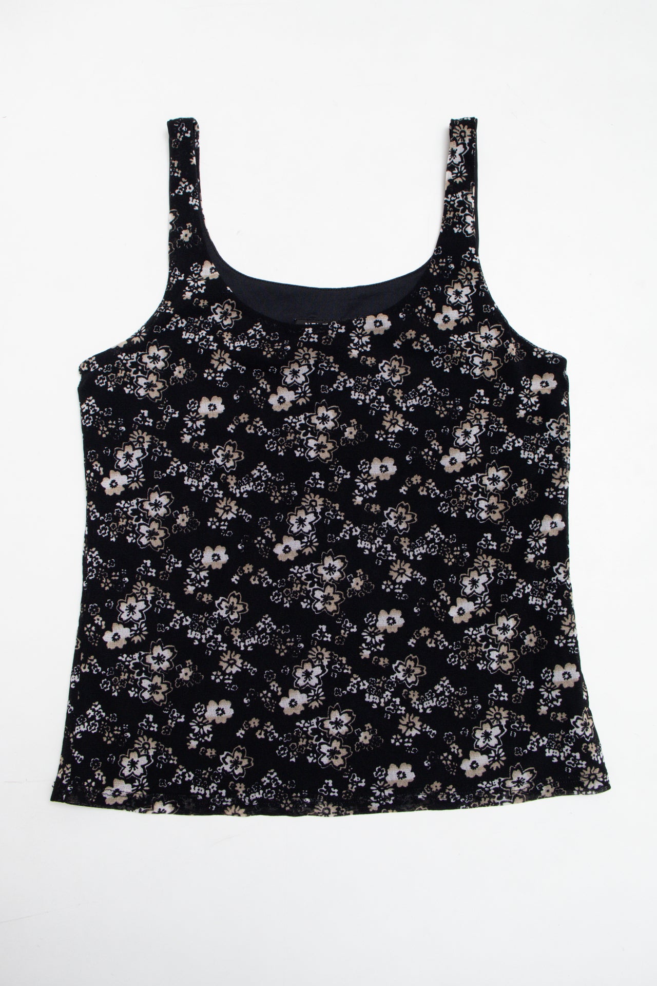 #129 mesh floral mesh lined tank | c. 161 | size 8